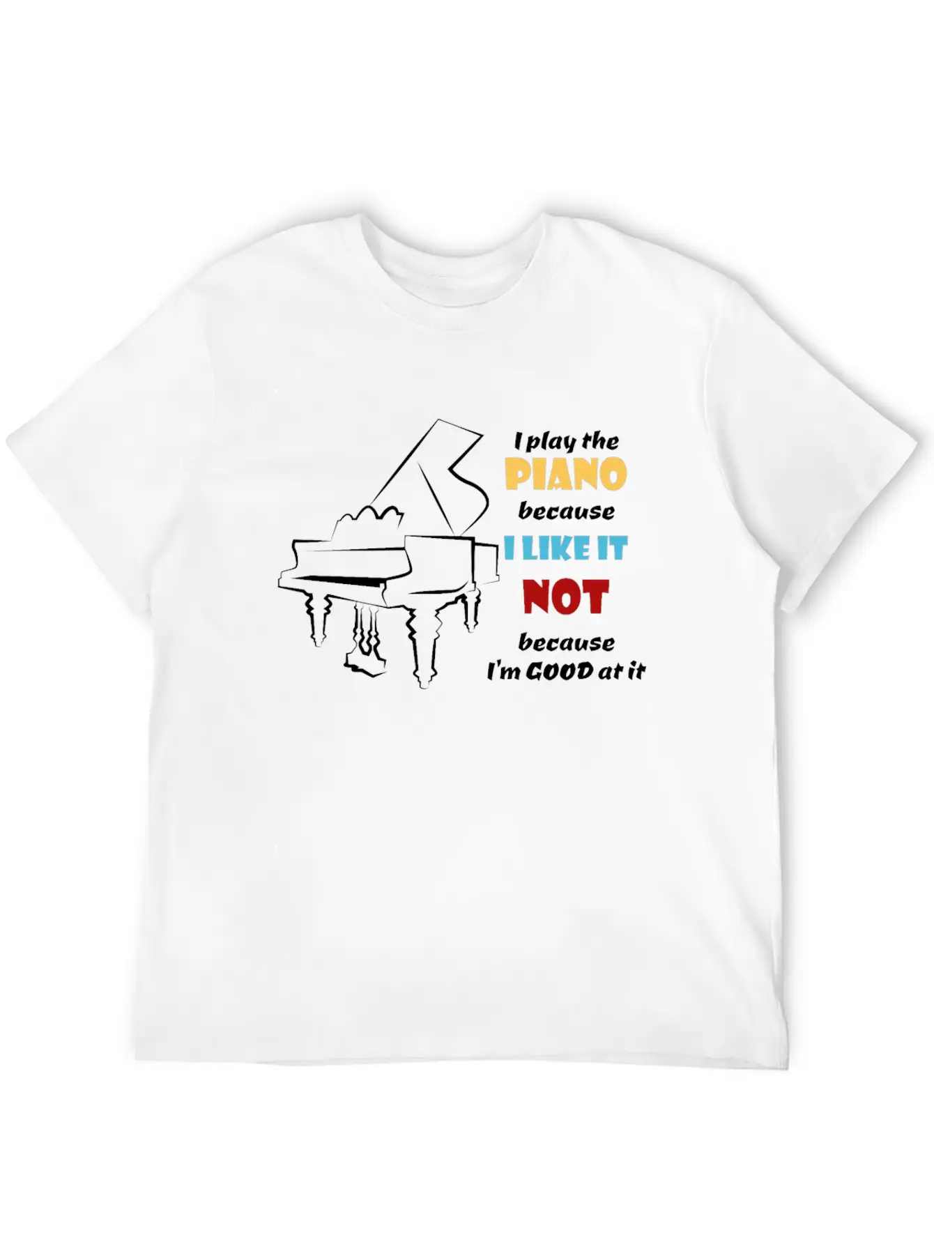 Piano Player Basic Graphic T-Shirt – Daily Comfort In Soft Cotton