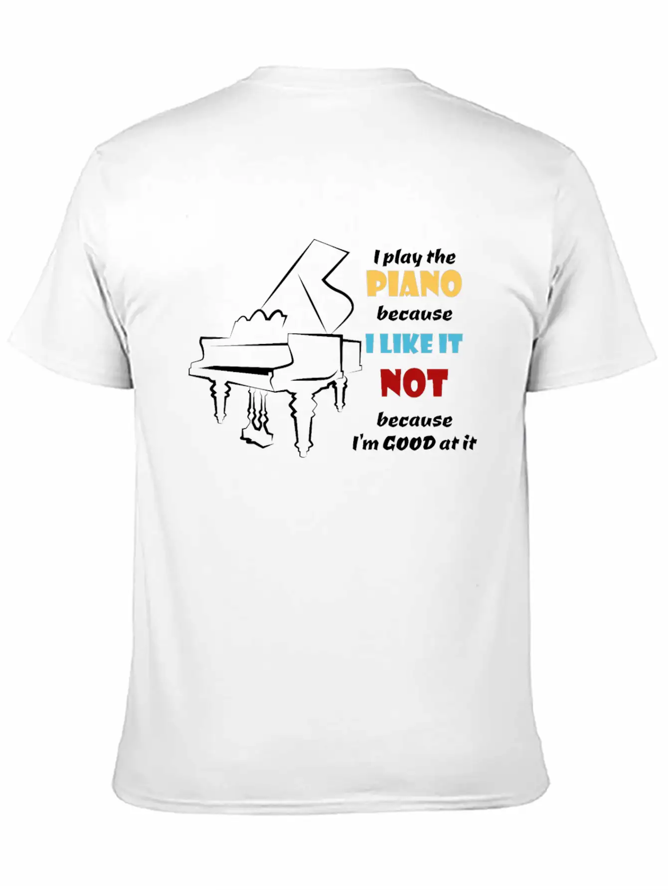 Piano Player Basic Graphic T-Shirt – Daily Comfort In Soft Cotton