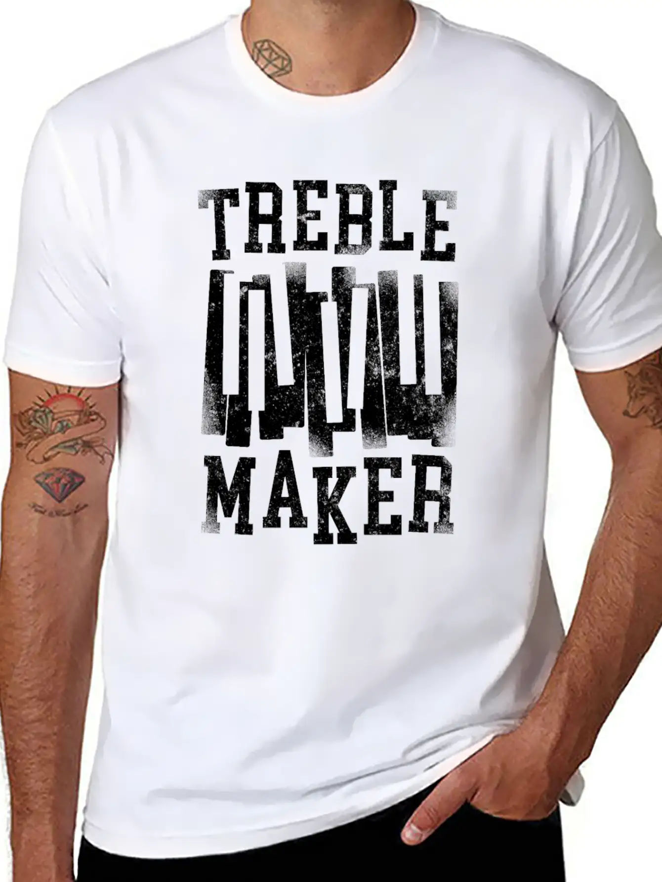 Piano Teacher Pianist Keyboard Unisex Short Sleeve Soft Cotton T-Shirt – Casual Everyday Wear