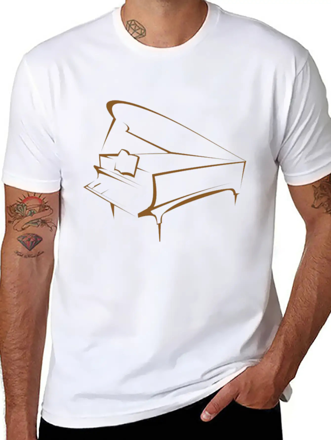 Piano Timeless Short Sleeve Tee – Comfy And Minimalist Design