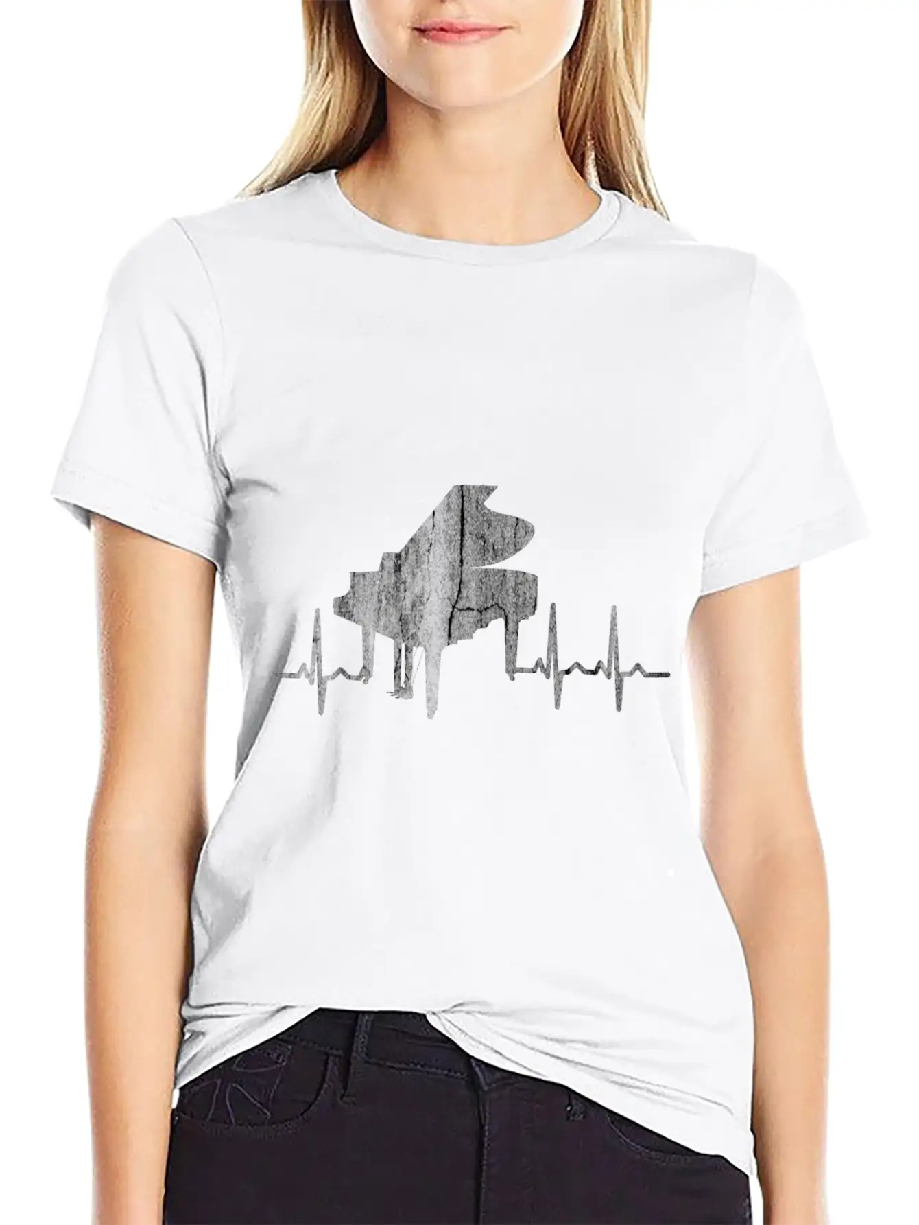 Piano Veins Unisex Casual T-Shirt – Clean Design For Daily Comfort