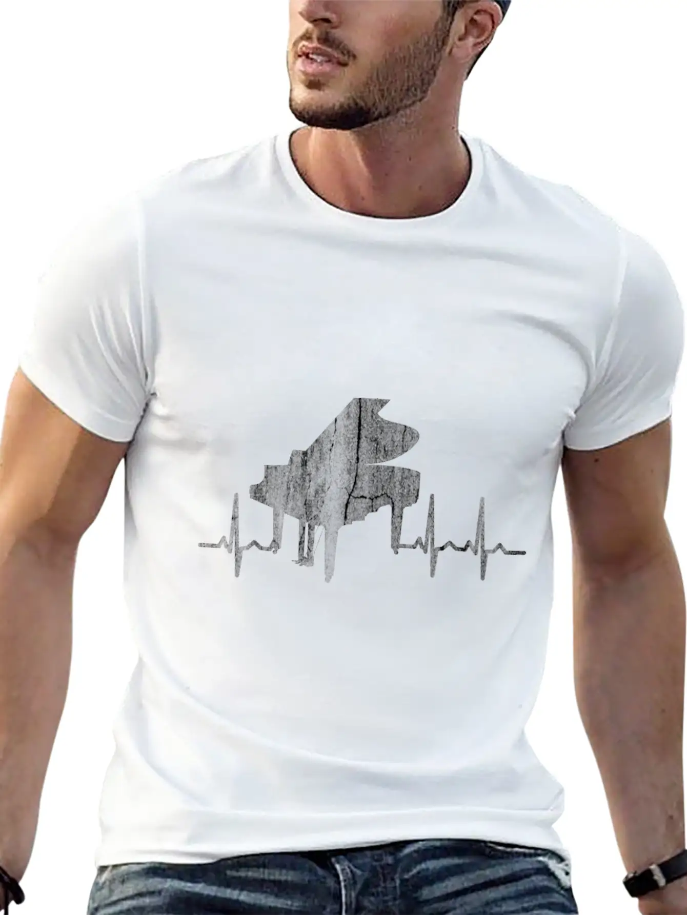 Piano Veins Unisex Casual T-Shirt – Clean Design For Daily Comfort