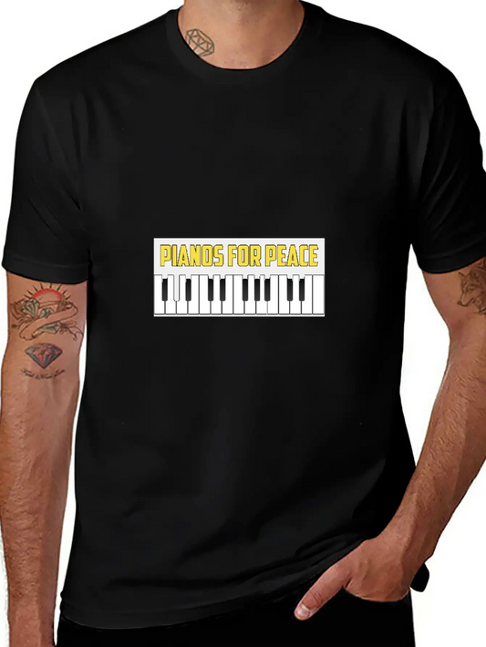 PIANOS FOR PEACE GIFT Comfortable Minimalist Graphic Tee – Summer Style Essential