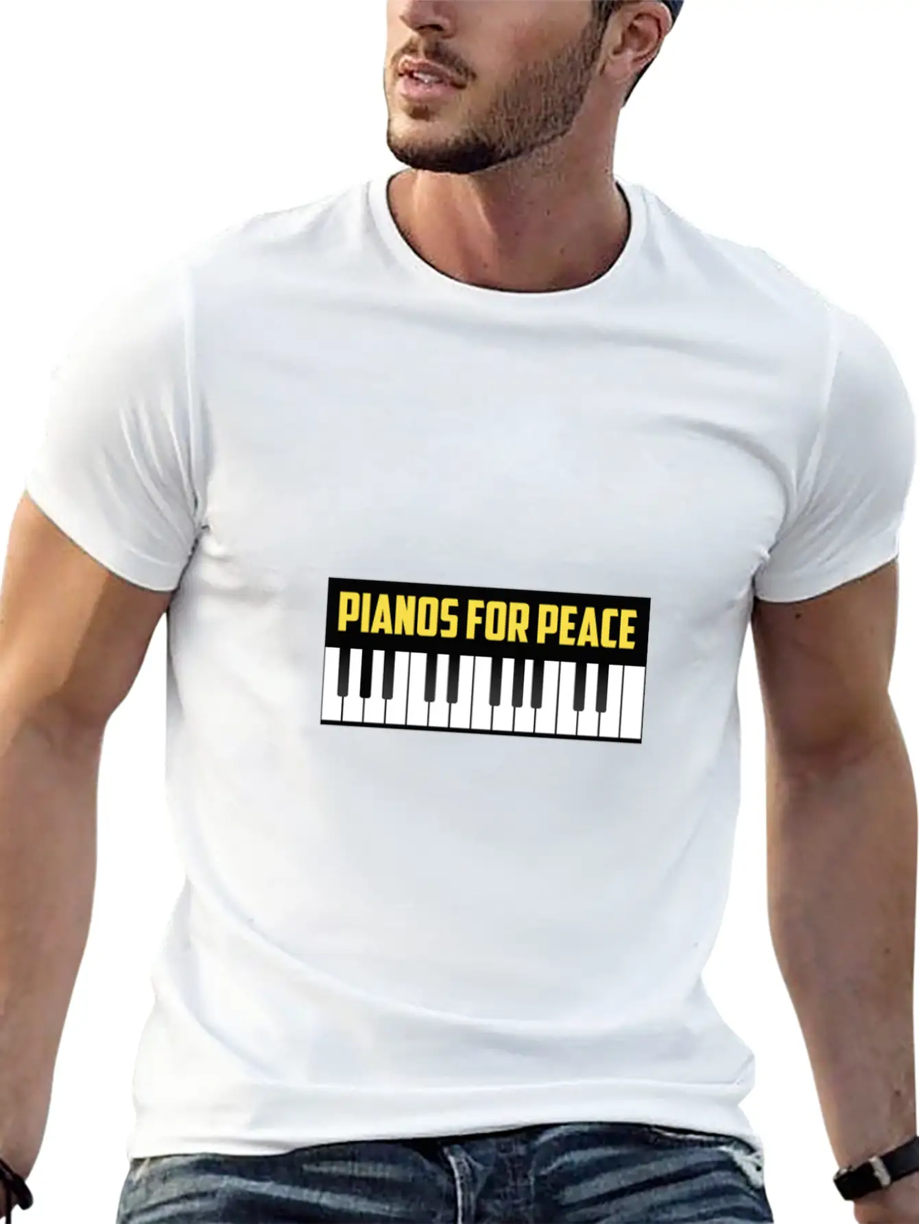 PIANOS FOR PEACE GIFT Comfortable Minimalist Graphic Tee – Summer Style Essential