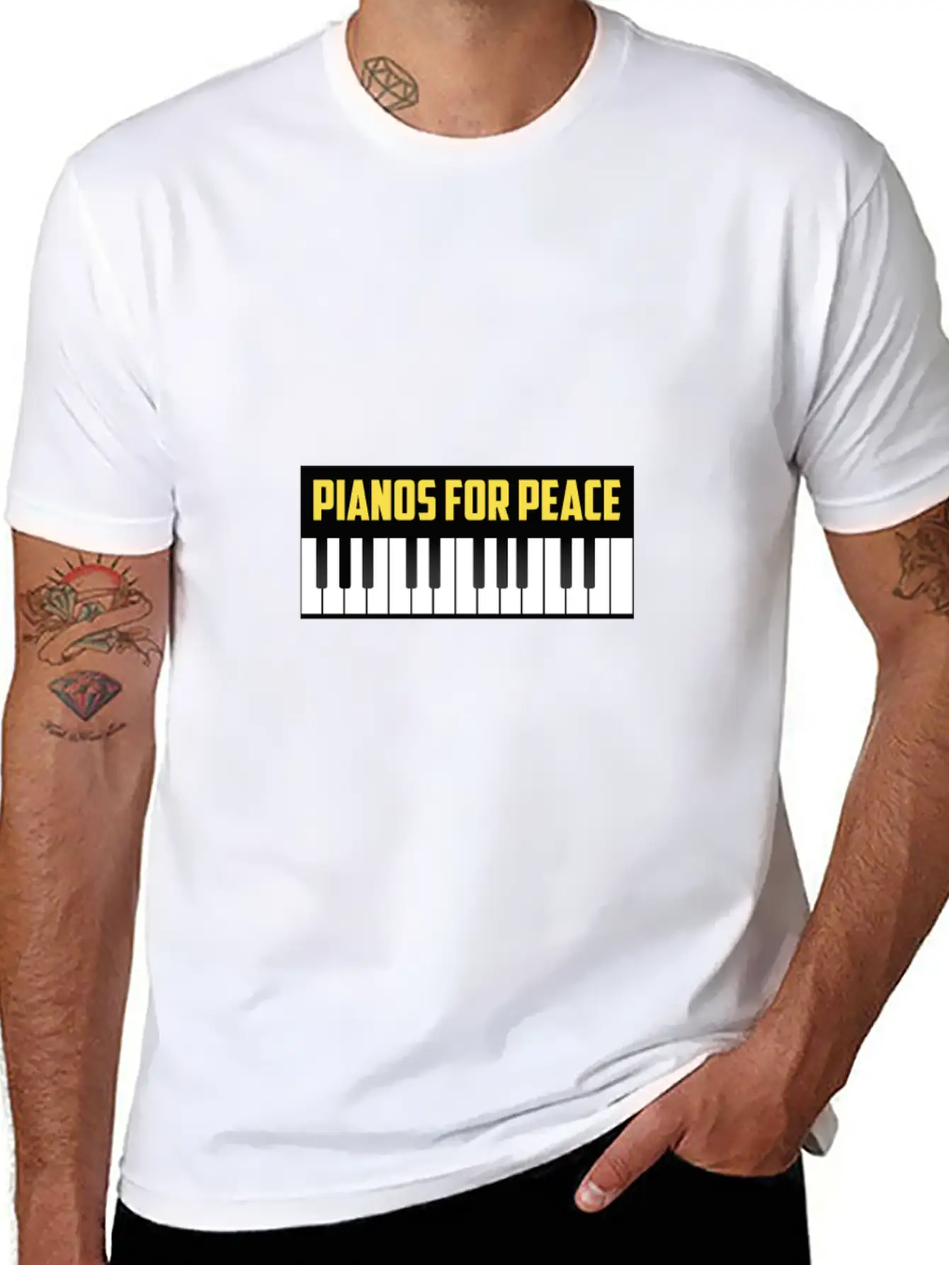 PIANOS FOR PEACE GIFT Comfortable Minimalist Graphic Tee – Summer Style Essential