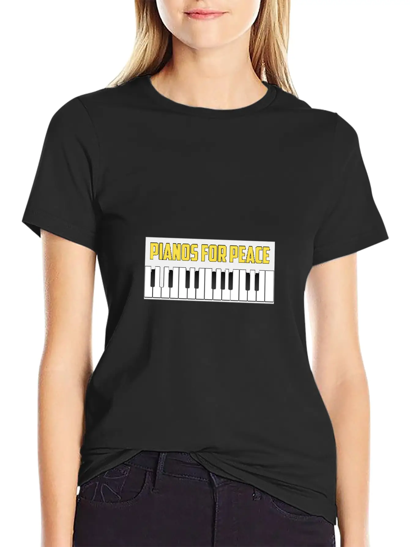 PIANOS FOR PEACE GIFT Comfortable Minimalist Graphic Tee – Summer Style Essential