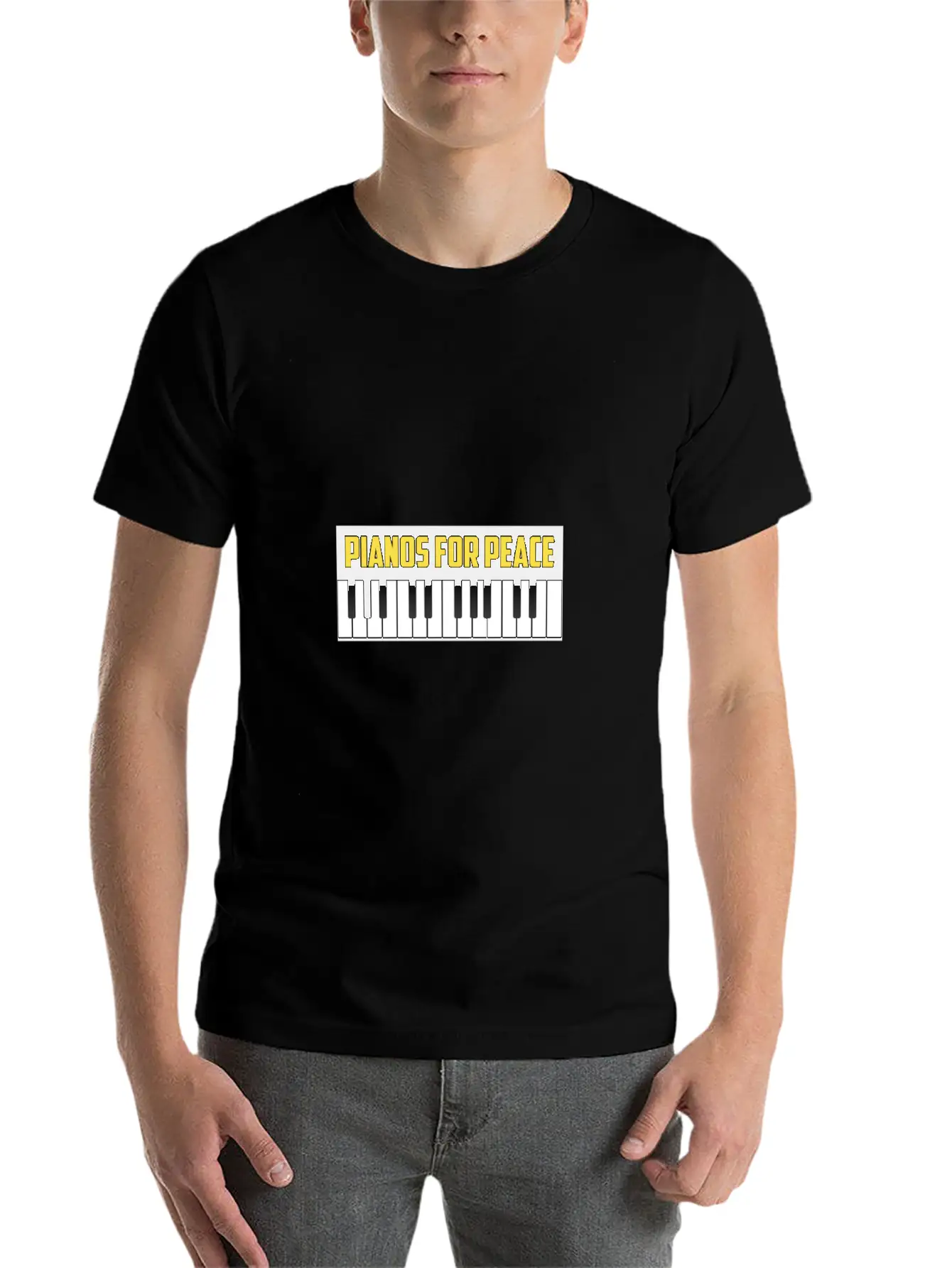 PIANOS FOR PEACE GIFT Comfortable Minimalist Graphic Tee – Summer Style Essential