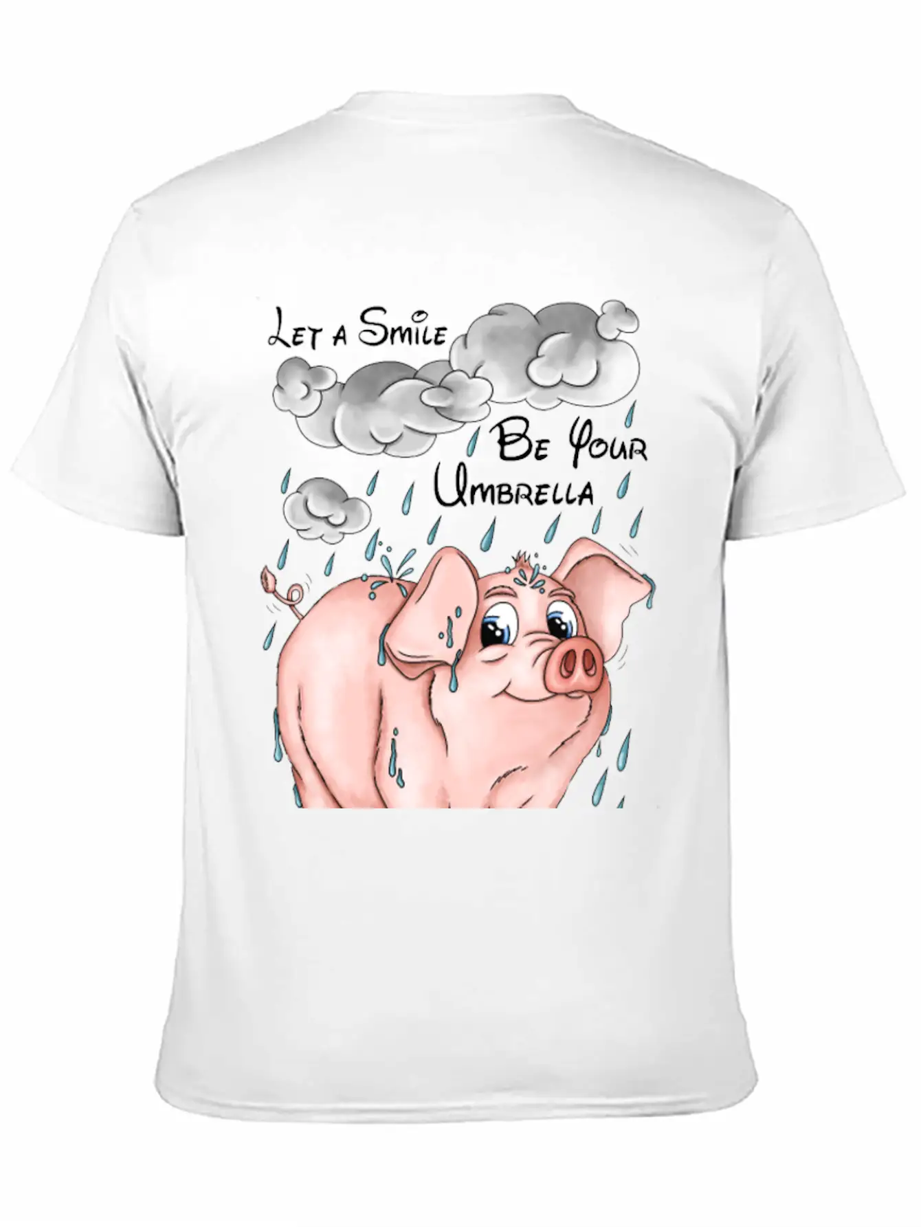 Pig And Bad Weather Unisex Short Sleeve Soft Cotton T-Shirt – Casual Everyday Wear
