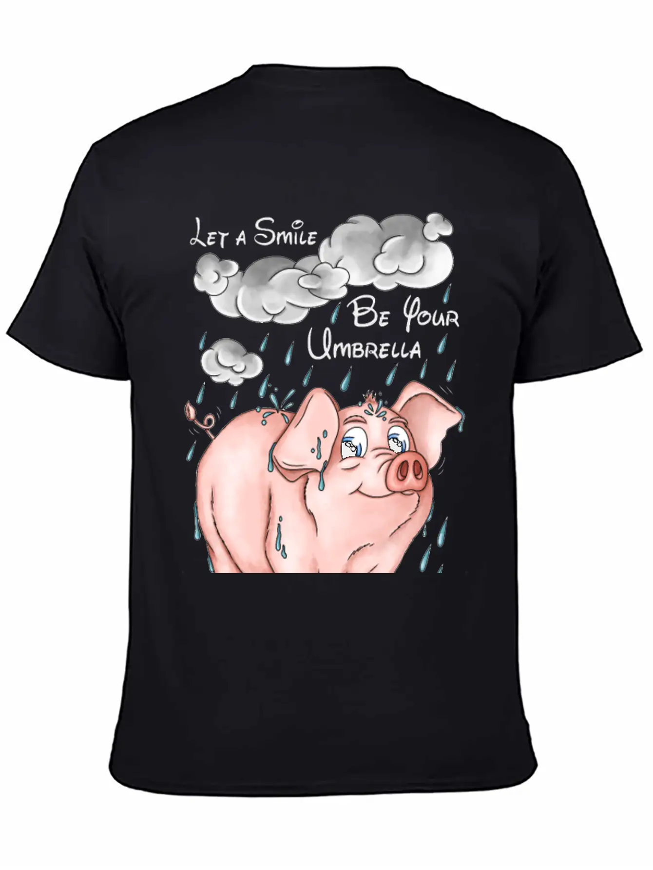 Pig And Bad Weather Unisex Short Sleeve Soft Cotton T-Shirt – Casual Everyday Wear
