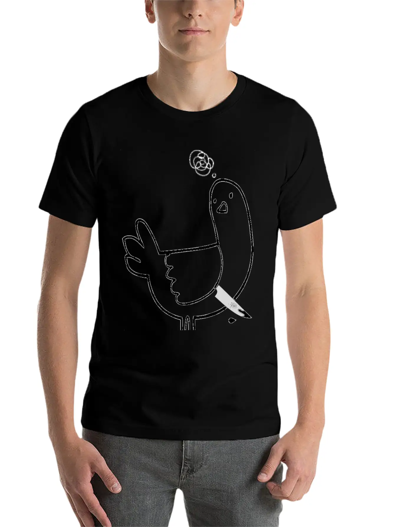 Pigeon, The Criminal Pigeon Timeless Short Sleeve Tee – Comfy And Minimalist Design