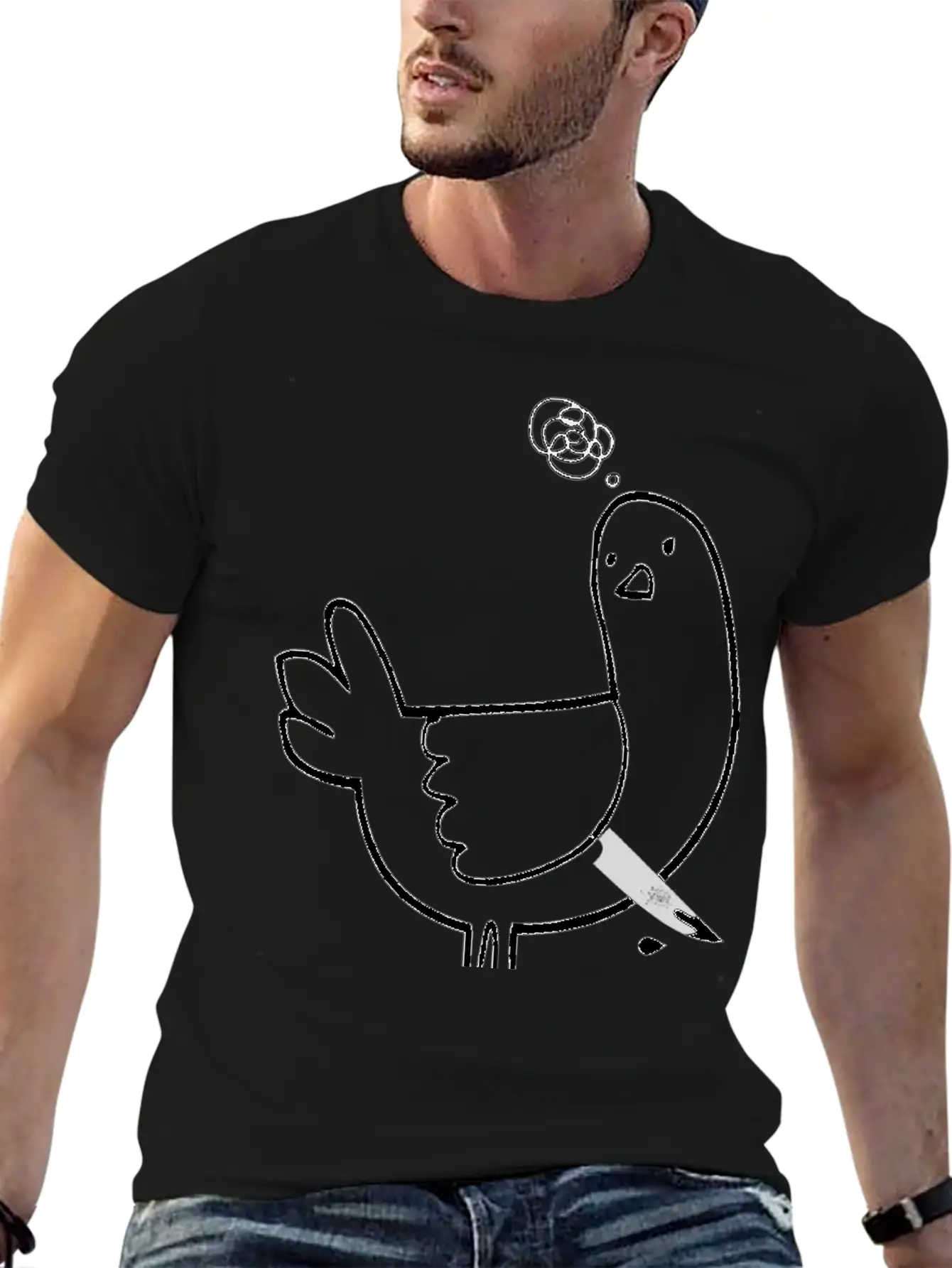Pigeon, The Criminal Pigeon Timeless Short Sleeve Tee – Comfy And Minimalist Design