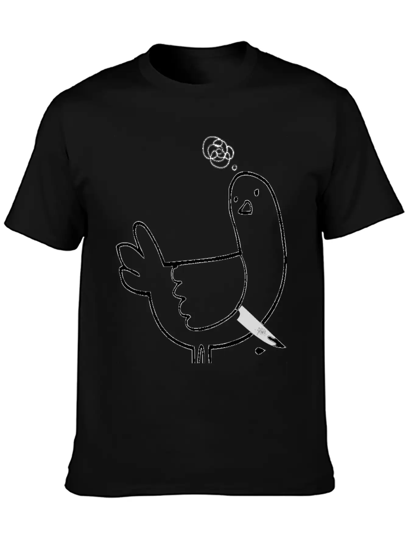 Pigeon, The Criminal Pigeon Timeless Short Sleeve Tee – Comfy And Minimalist Design