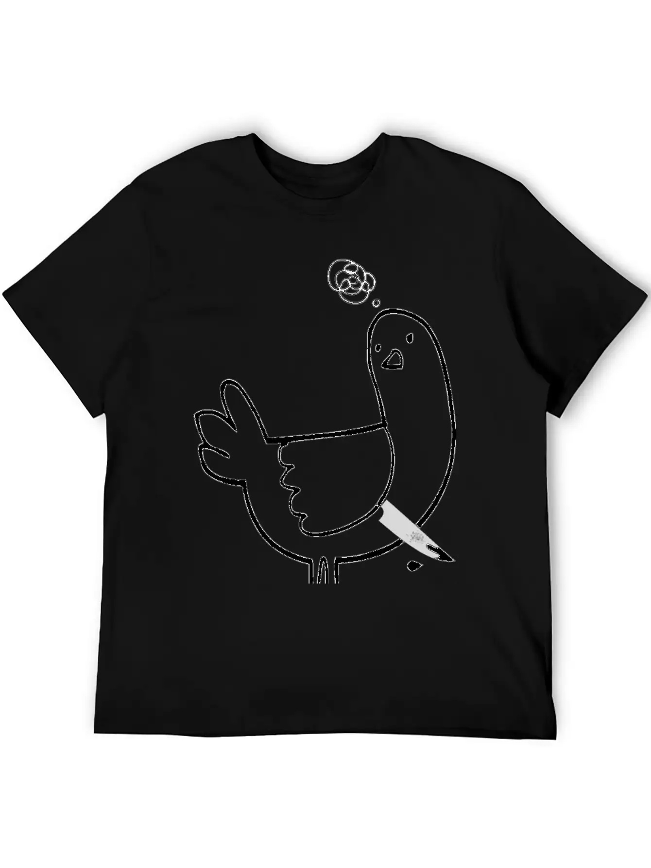 Pigeon, The Criminal Pigeon Timeless Short Sleeve Tee – Comfy And Minimalist Design