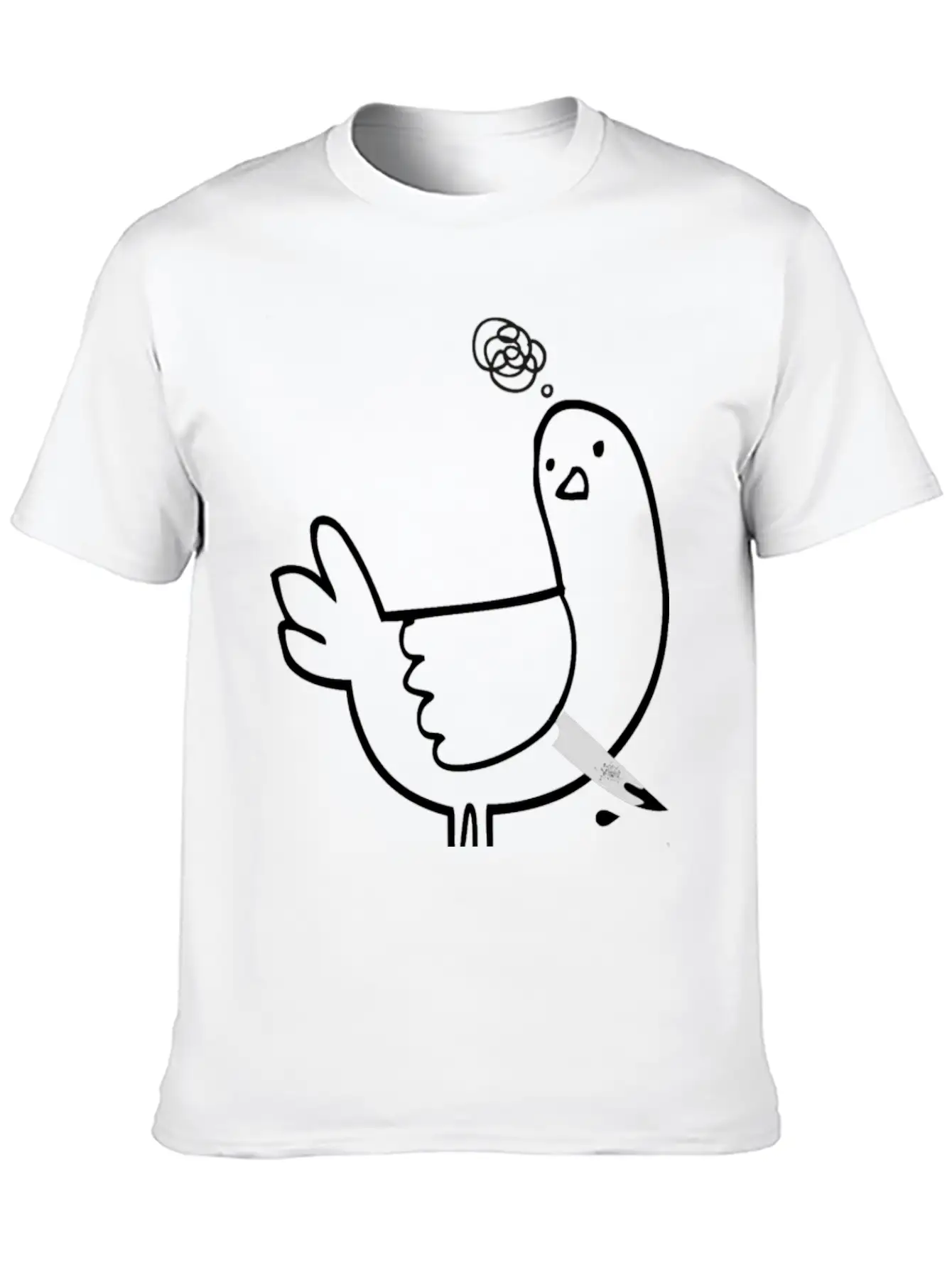 Pigeon, The Criminal Pigeon Timeless Short Sleeve Tee – Comfy And Minimalist Design