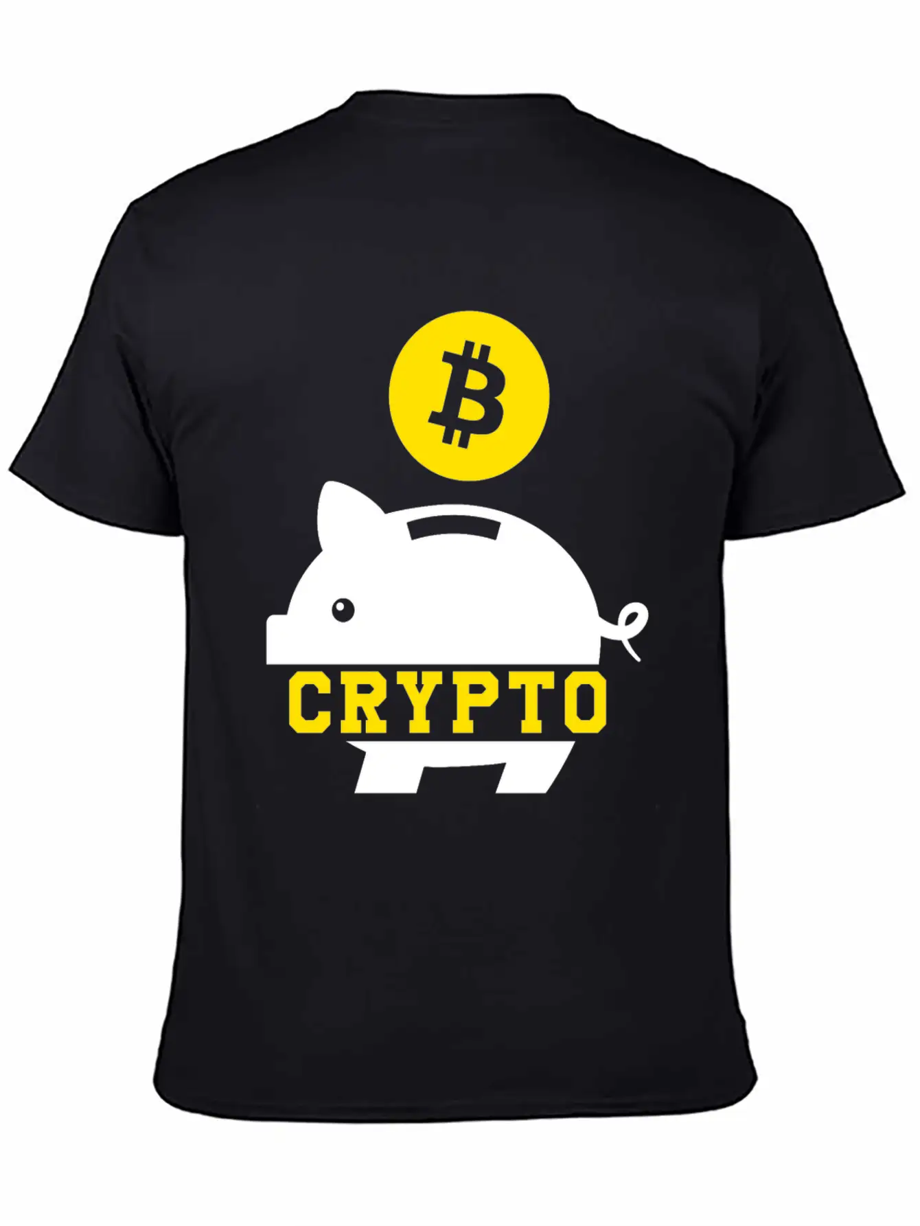 Piggy Bank Bitcoin Coin Cryptocurrency Crypto BTC Stylish Everyday T-Shirt – Unisex Basic Cotton Tee