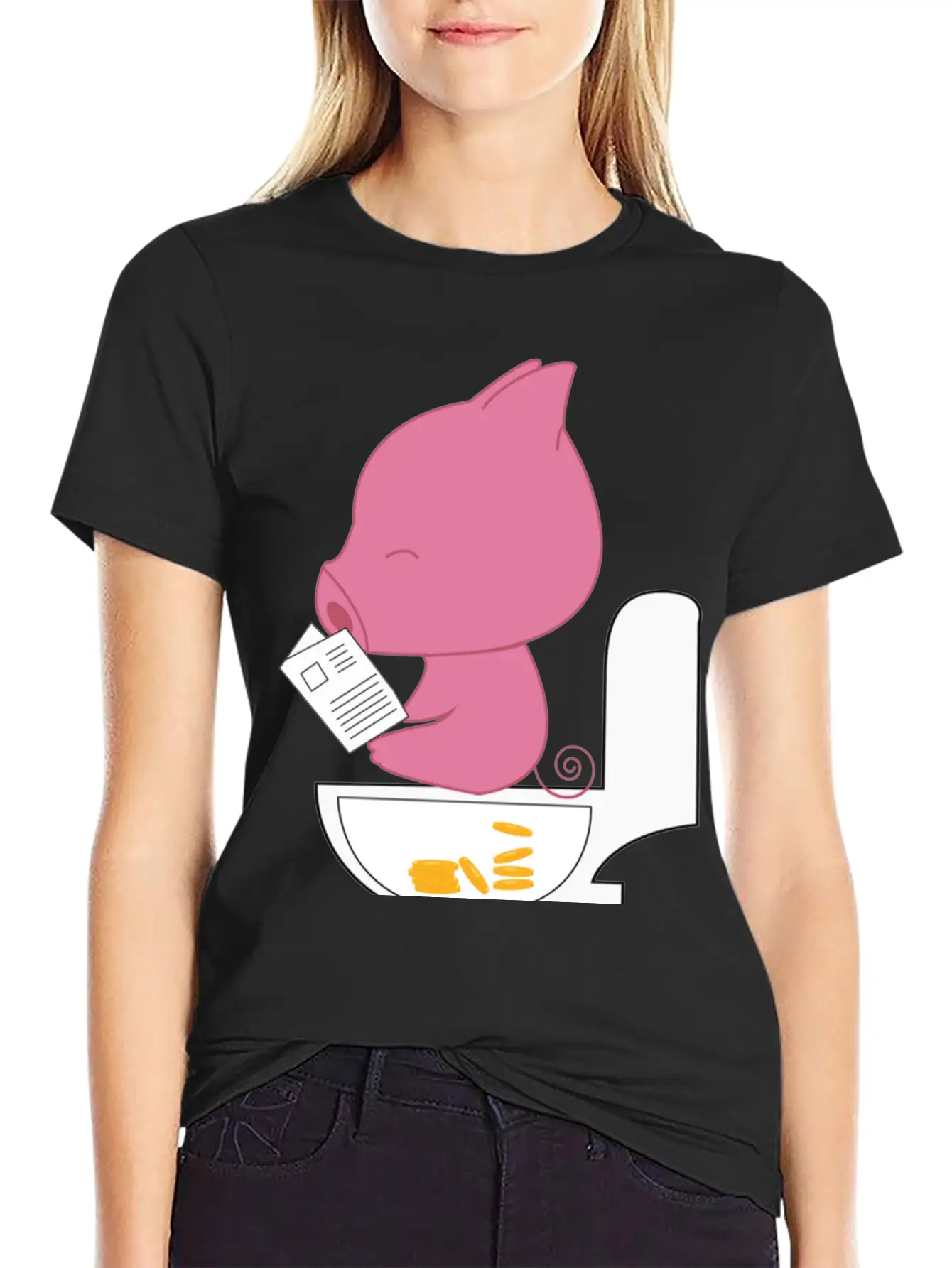 Piggy Bank Bitcoin Essential Unisex Summer Tee – Soft Cotton Casual Fit
