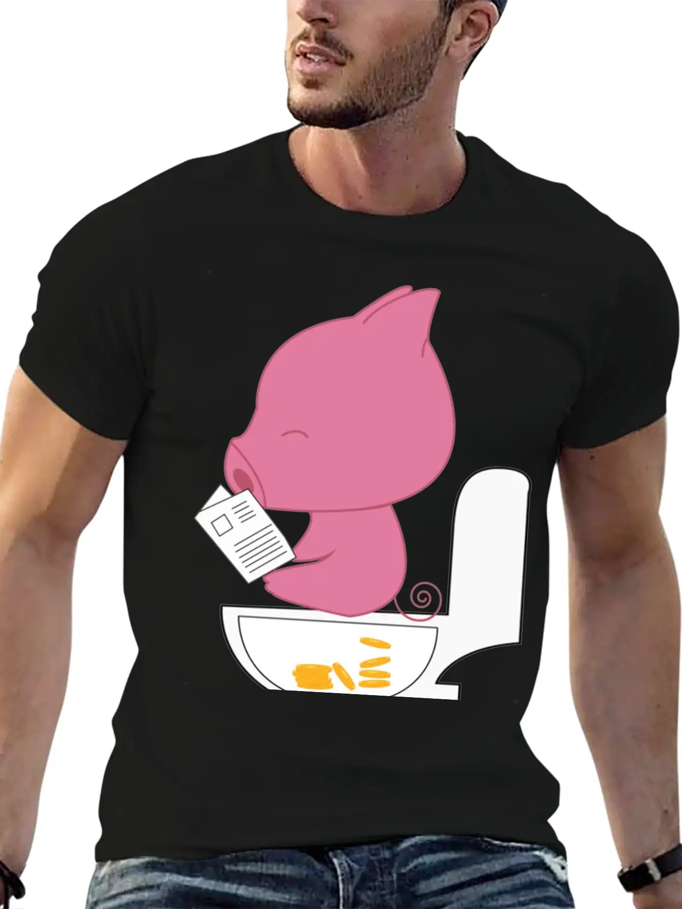 Piggy Bank Bitcoin Essential Unisex Summer Tee – Soft Cotton Casual Fit