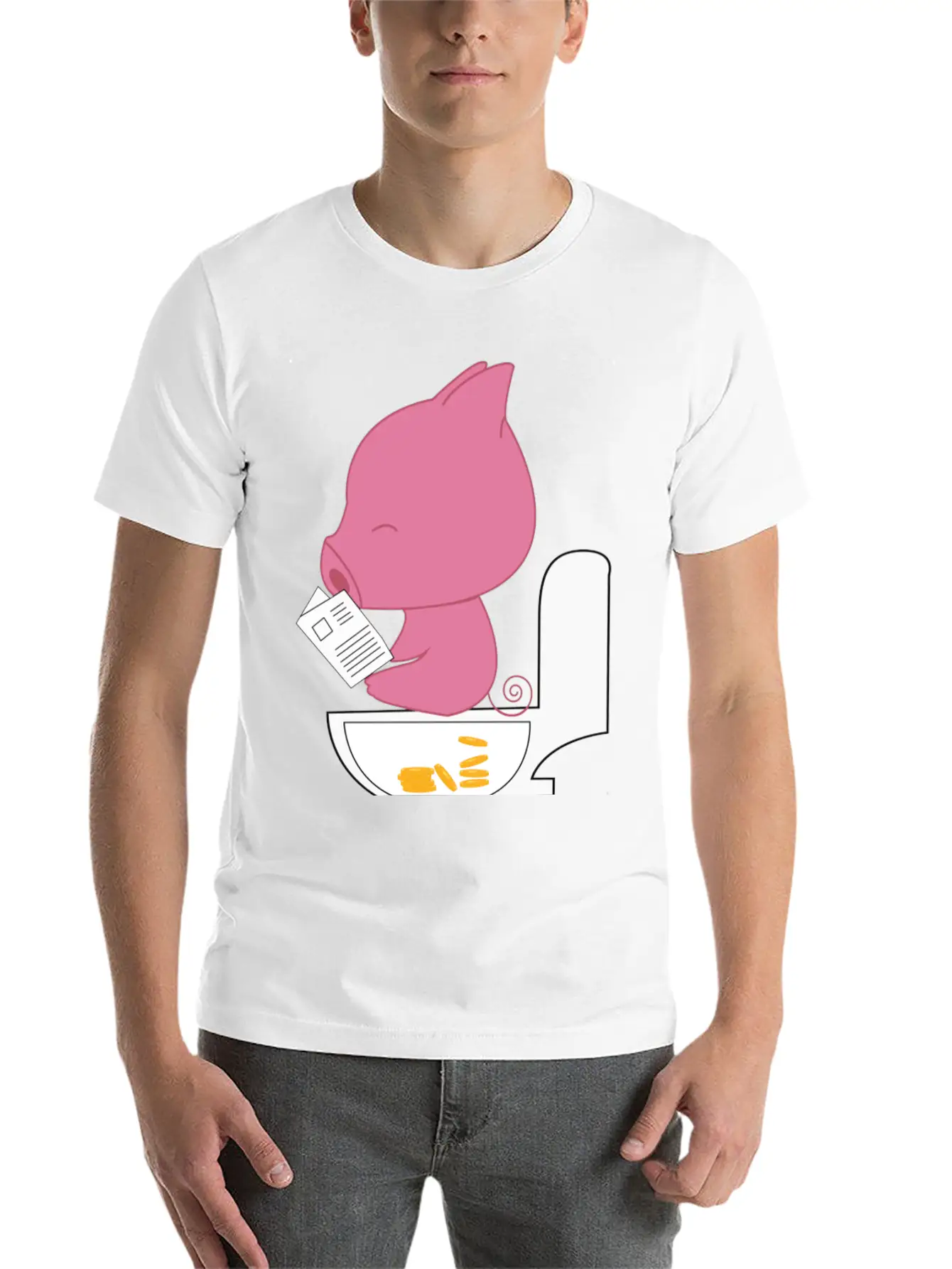 Piggy Bank Bitcoin Essential Unisex Summer Tee – Soft Cotton Casual Fit