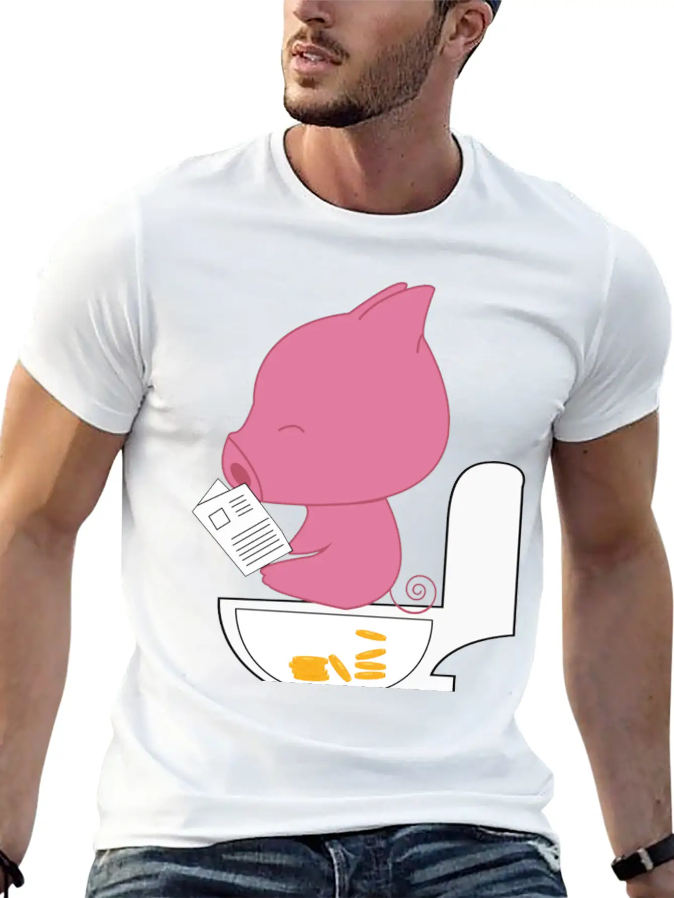 Piggy Bank Bitcoin Essential Unisex Summer Tee – Soft Cotton Casual Fit