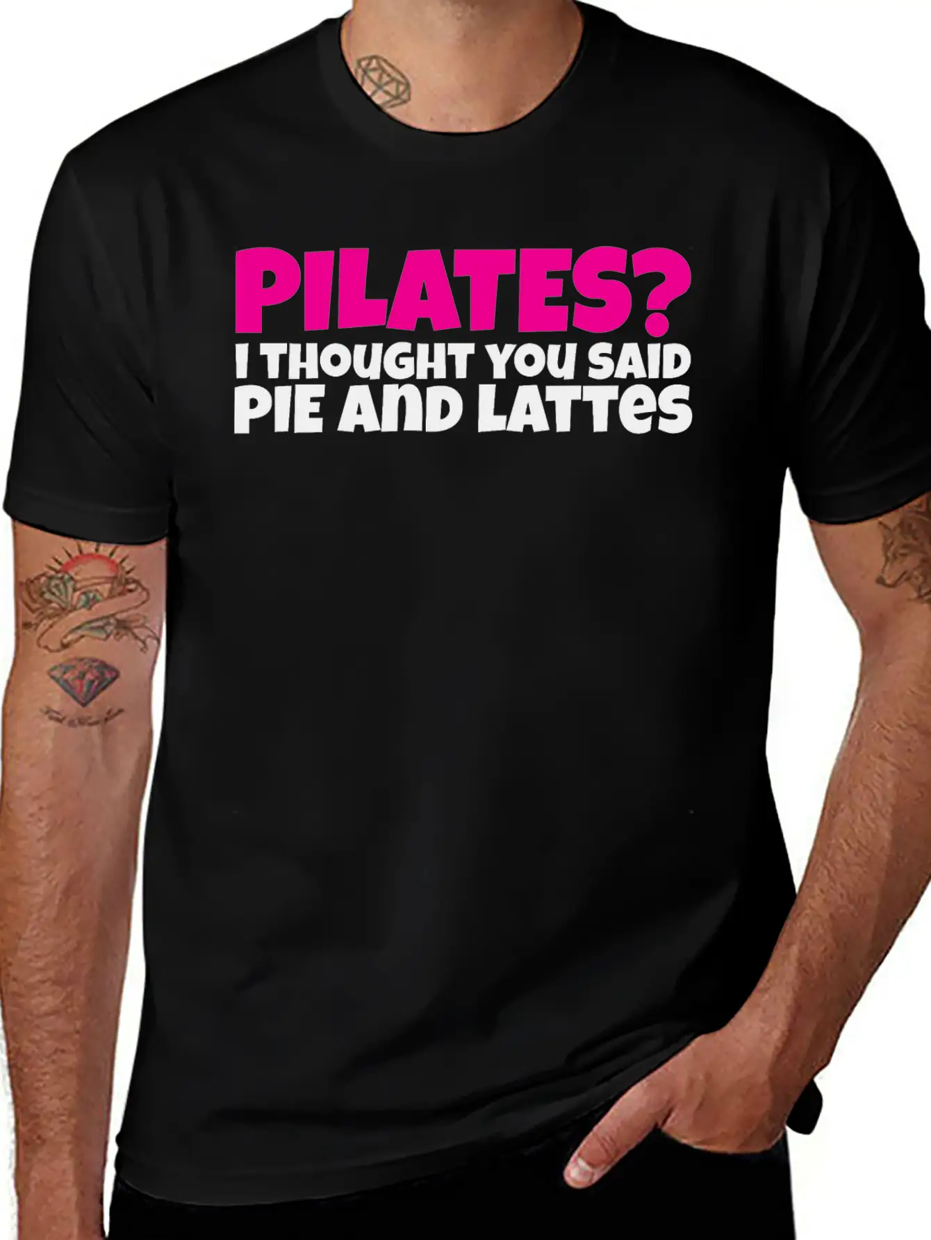 Pilates I Thought You Said Pie And Lattes Basic Graphic T-Shirt – Daily Comfort In Soft Cotton