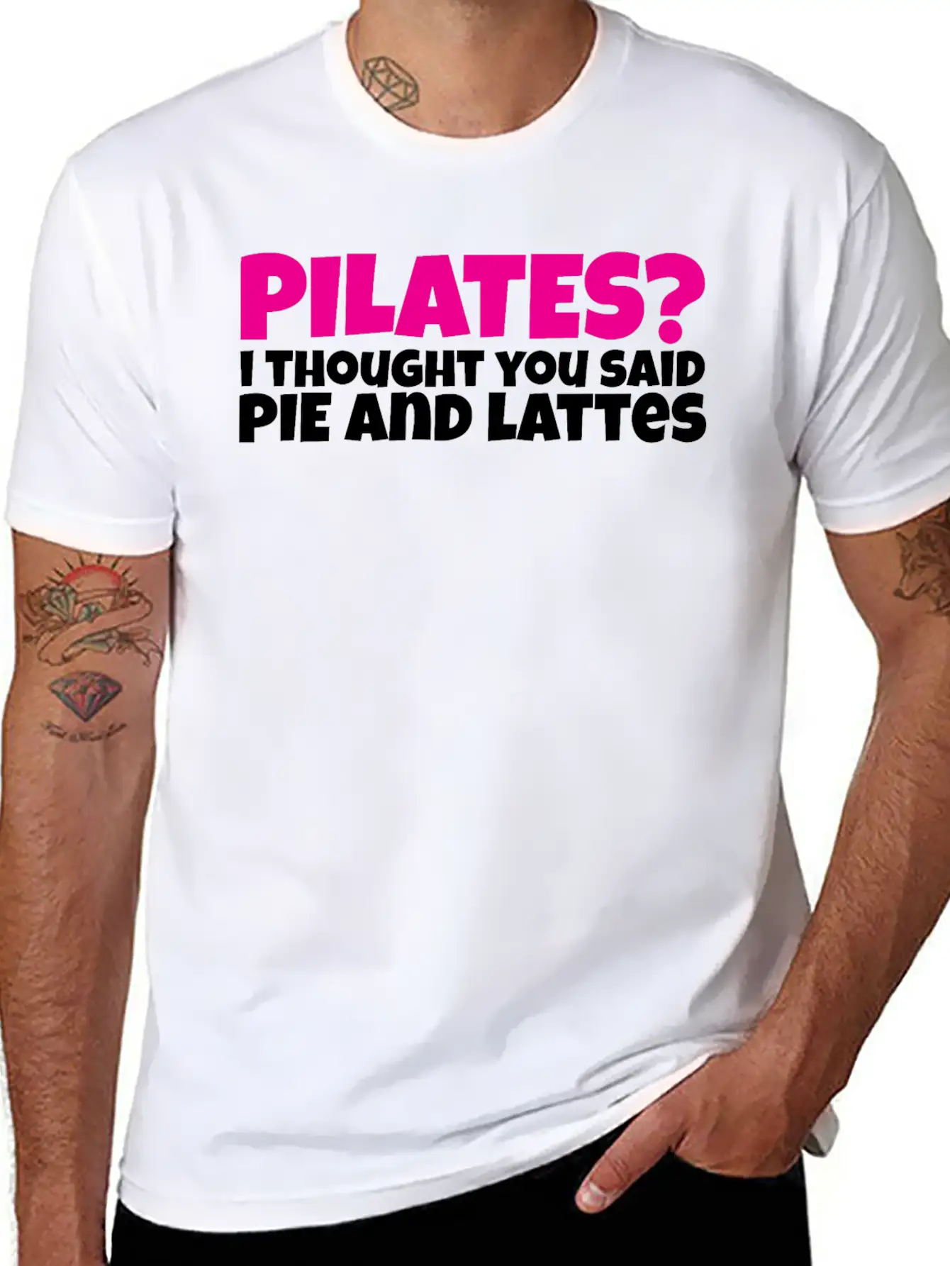 Pilates I Thought You Said Pie And Lattes Basic Graphic T-Shirt – Daily Comfort In Soft Cotton
