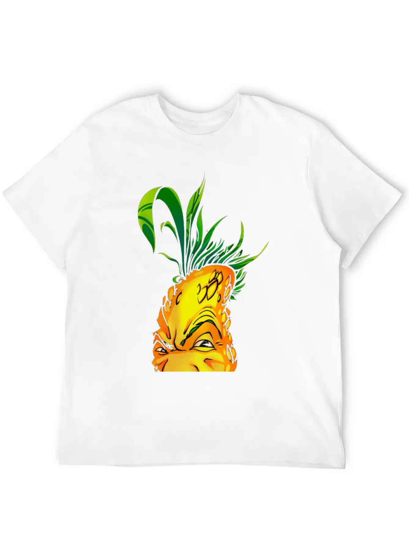 Pineapple Mens T-Shirt Funny Stylish Everyday T-Shirt – Unisex Basic Cotton Tee