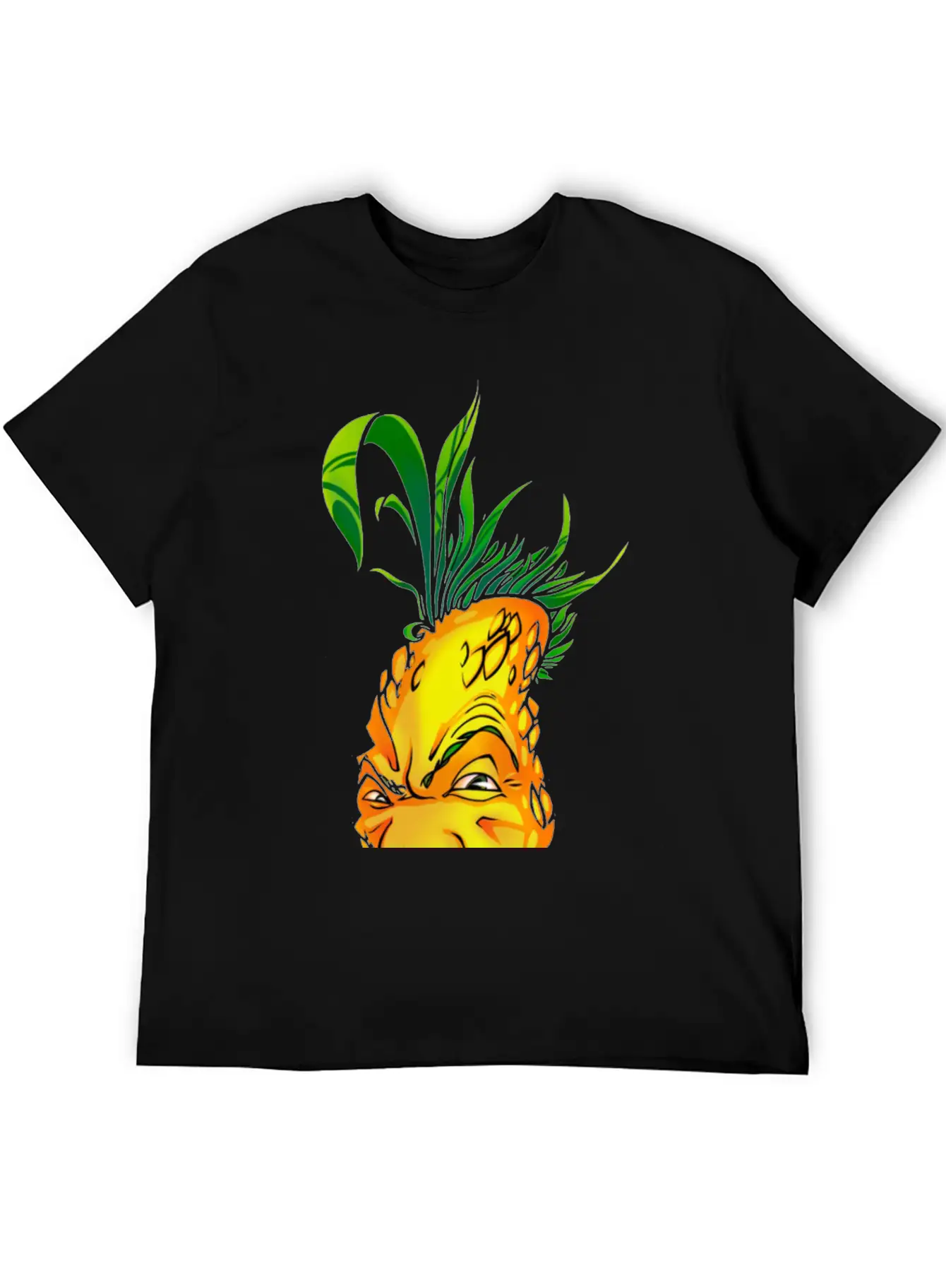 Pineapple Mens T-Shirt Funny Stylish Everyday T-Shirt – Unisex Basic Cotton Tee