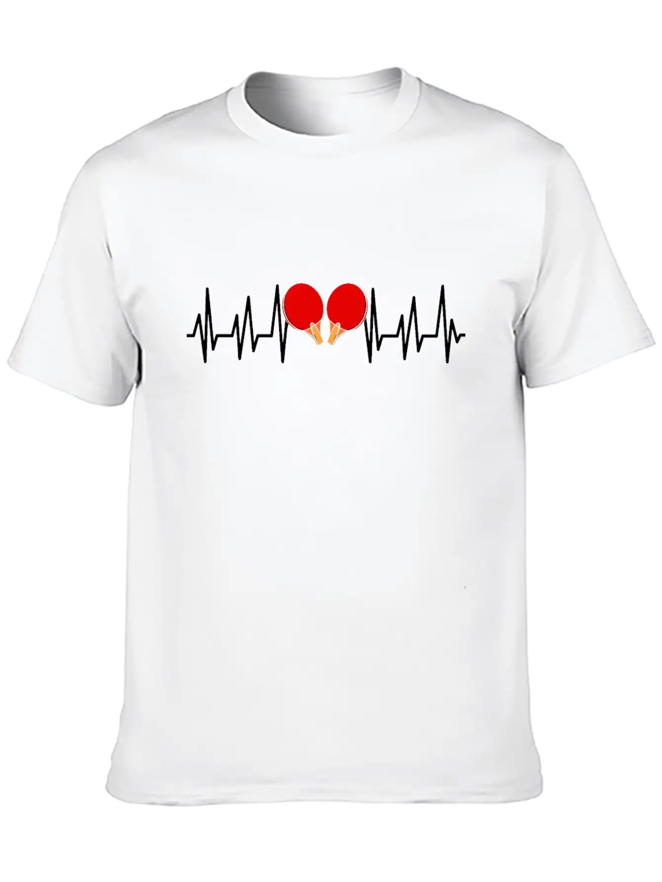 Ping-pong Table Tennis Backhand Topspin Pensioners Unisex Short Sleeve Soft Cotton T-Shirt – Casual Everyday Wear