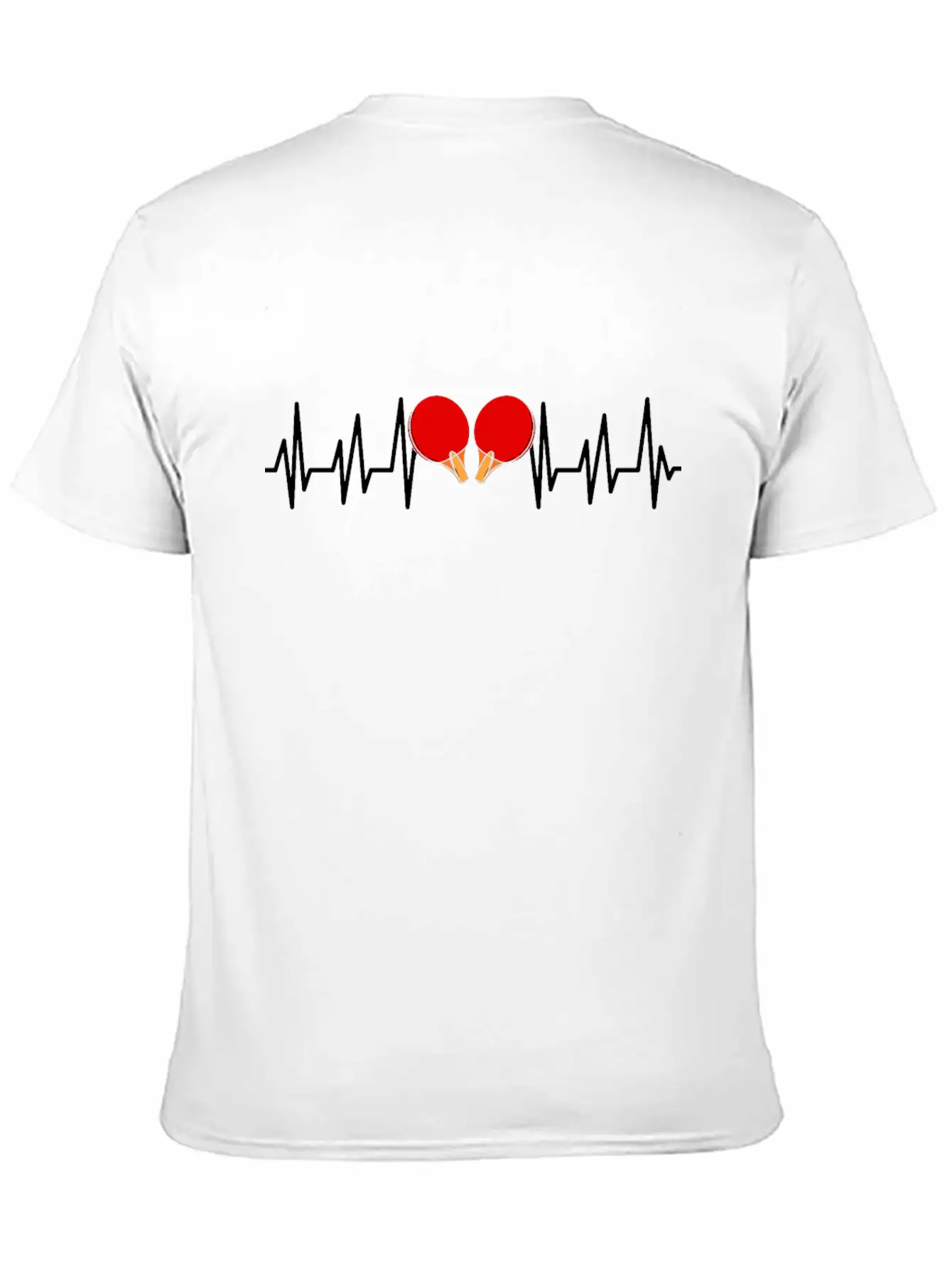 Ping-pong Table Tennis Backhand Topspin Pensioners Unisex Short Sleeve Soft Cotton T-Shirt – Casual Everyday Wear