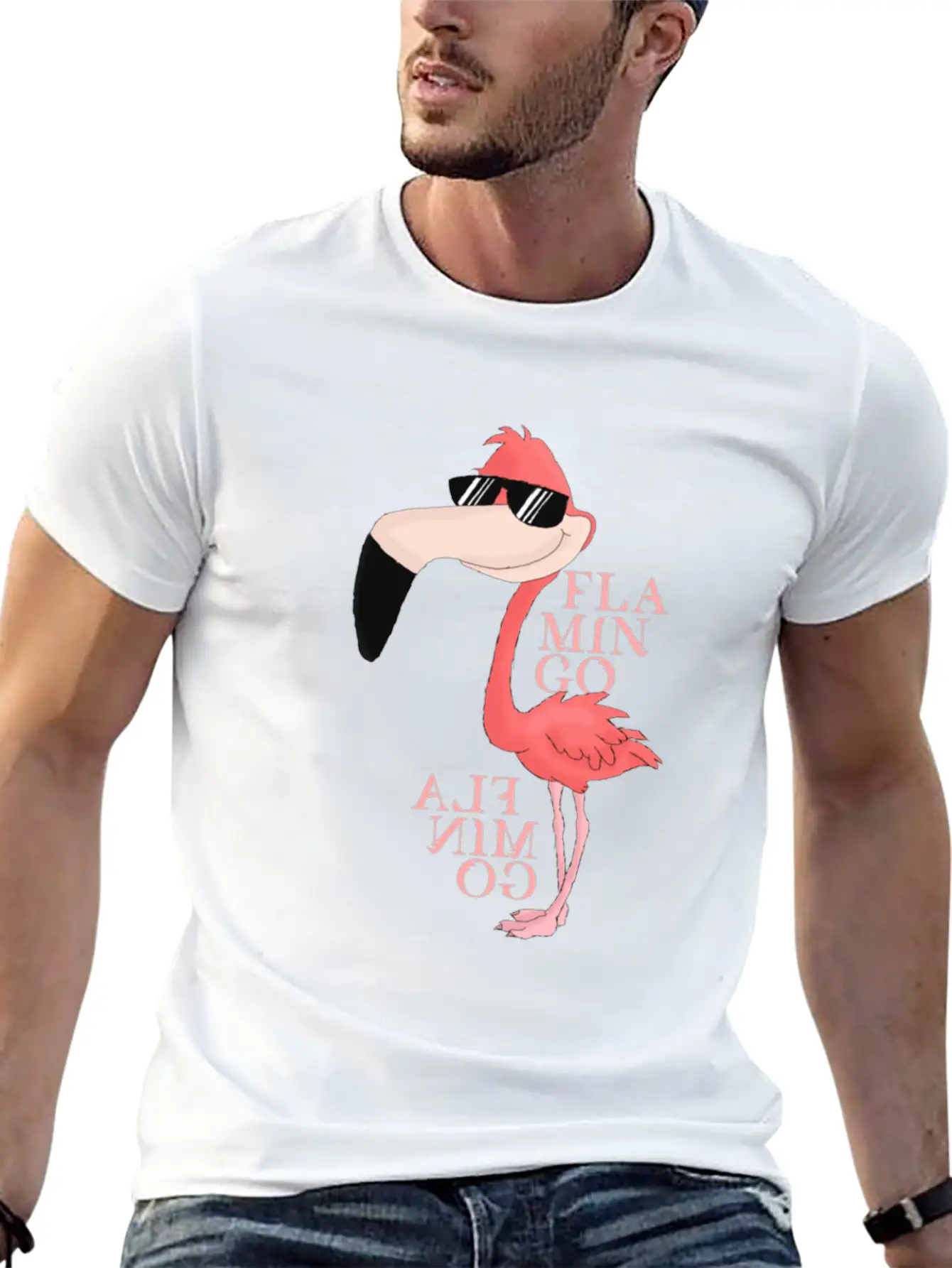 Pink Flamingo Basic Graphic T-Shirt – Daily Comfort In Soft Cotton
