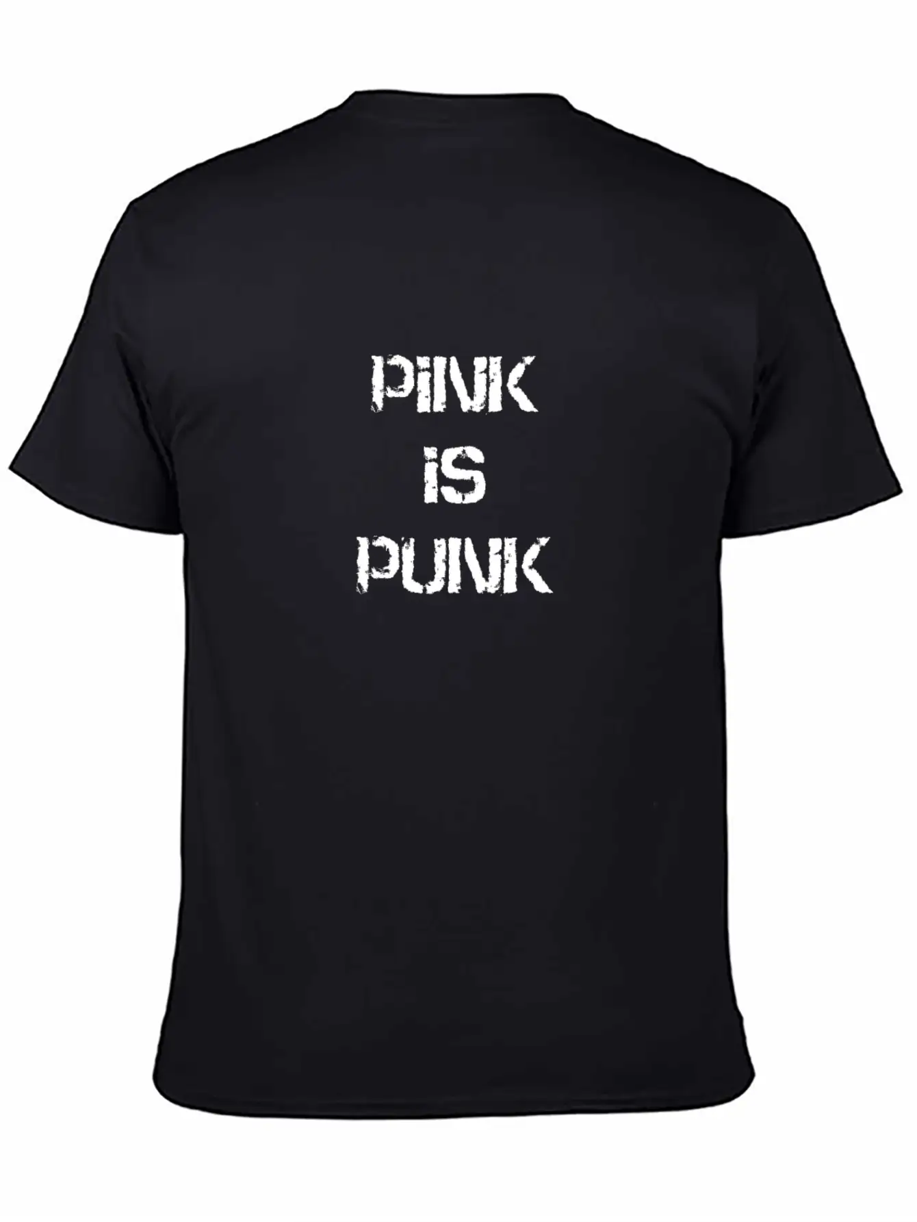 Pink Is Punk In Cool Typography Unisex Short Sleeve Soft Cotton T-Shirt – Casual Everyday Wear