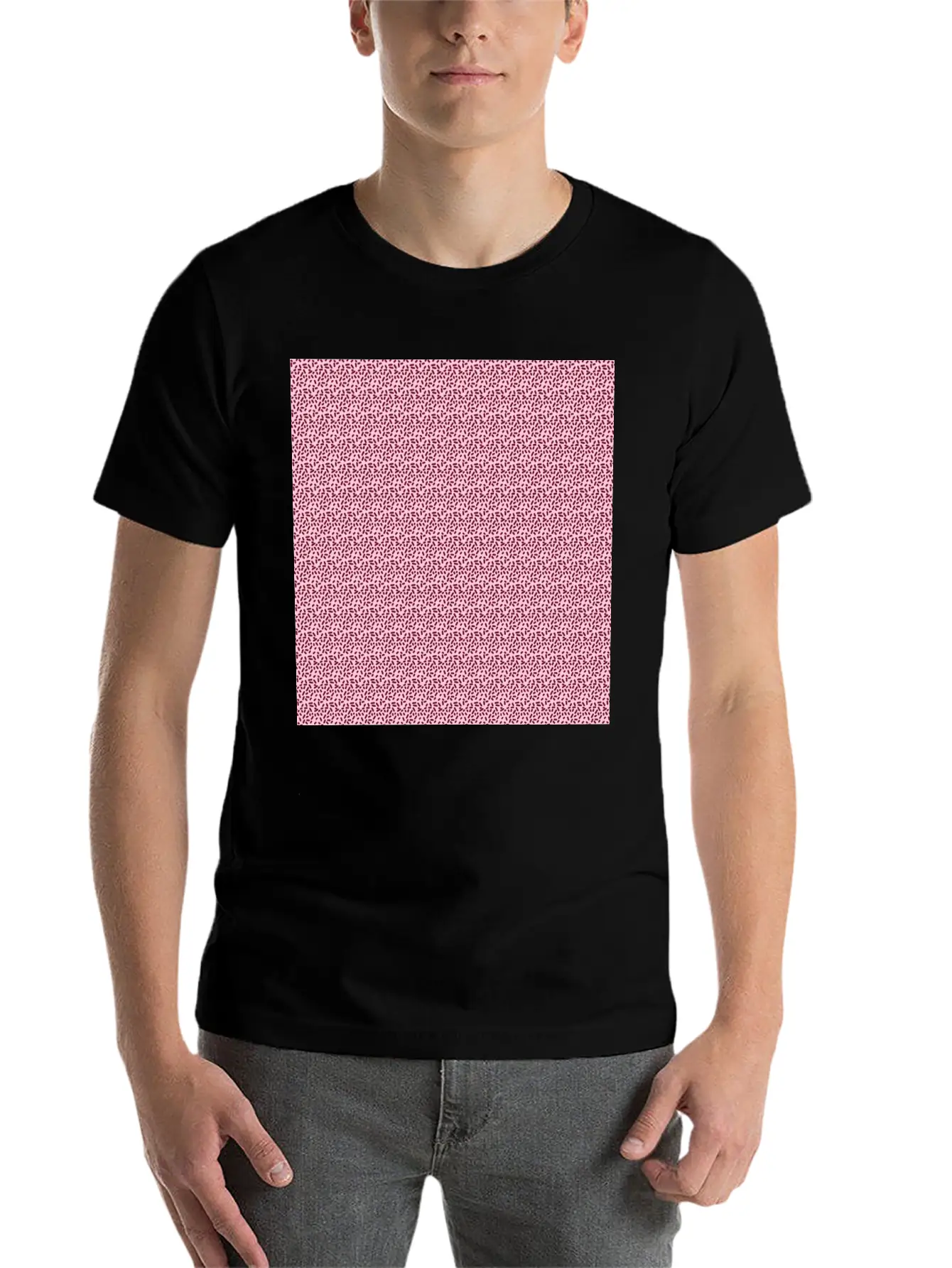 Pink Pattern Illustration Basic Graphic T-Shirt – Daily Comfort In Soft Cotton