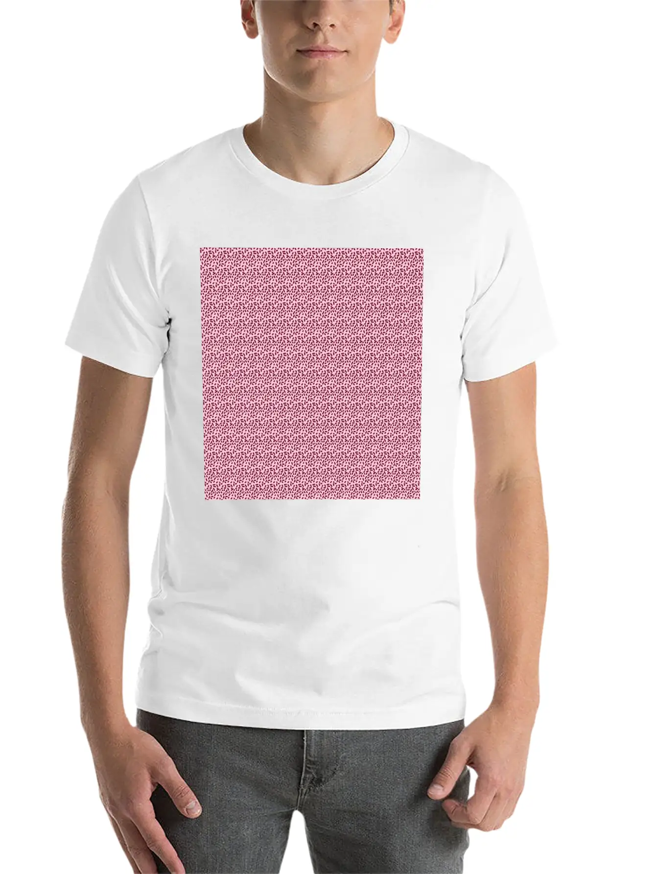 Pink Pattern Illustration Basic Graphic T-Shirt – Daily Comfort In Soft Cotton