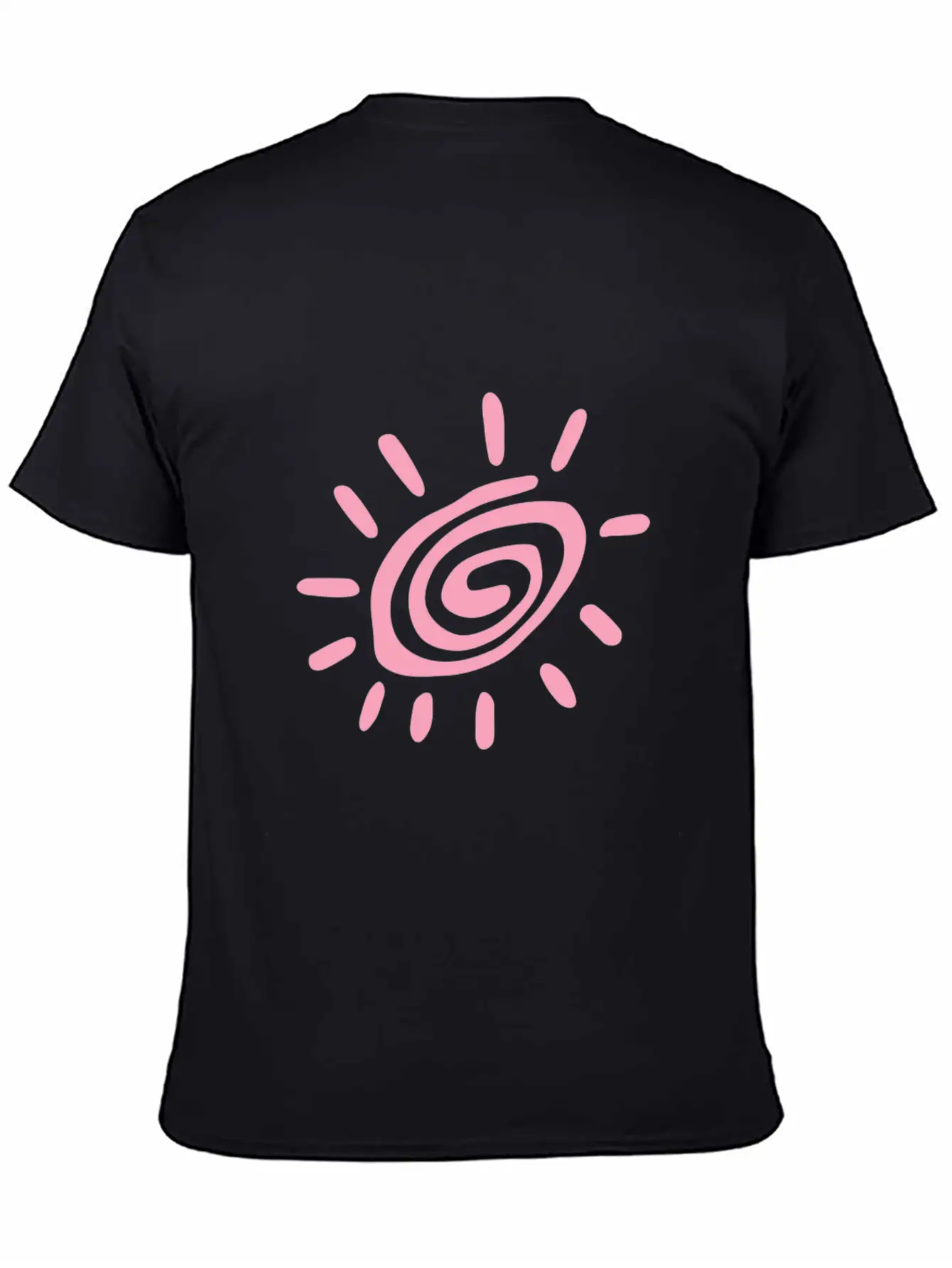 Pink Sun Tribal Art Tribe Floral Paleo Cave Stylish Everyday T-Shirt – Unisex Basic Cotton Tee