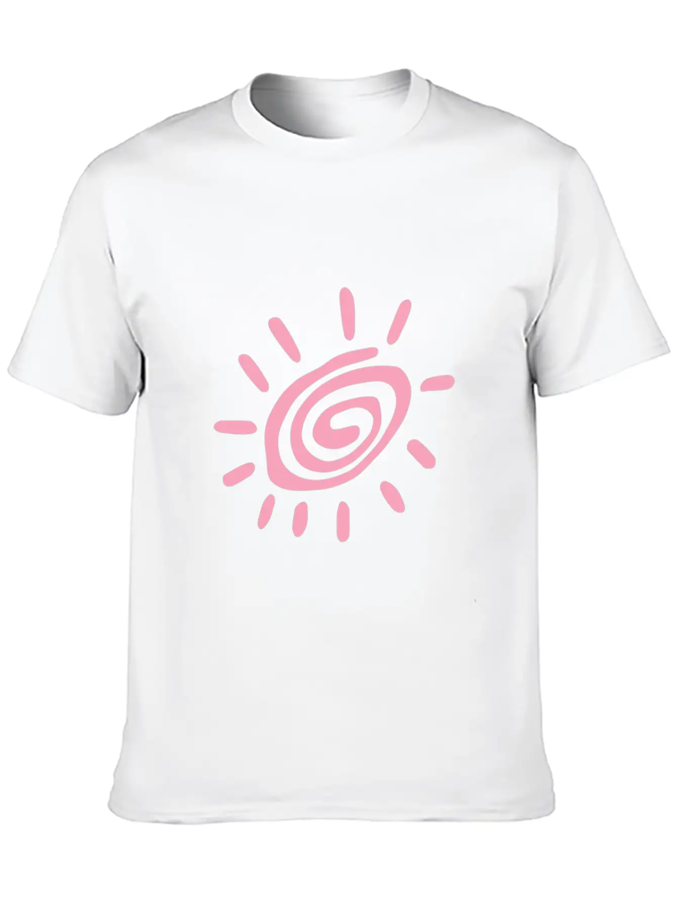 Pink Sun Tribal Art Tribe Floral Paleo Cave Stylish Everyday T-Shirt – Unisex Basic Cotton Tee