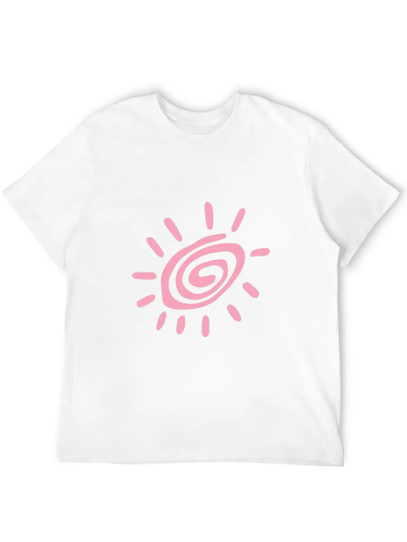 Pink Sun Tribal Art Tribe Floral Paleo Cave Stylish Everyday T-Shirt – Unisex Basic Cotton Tee