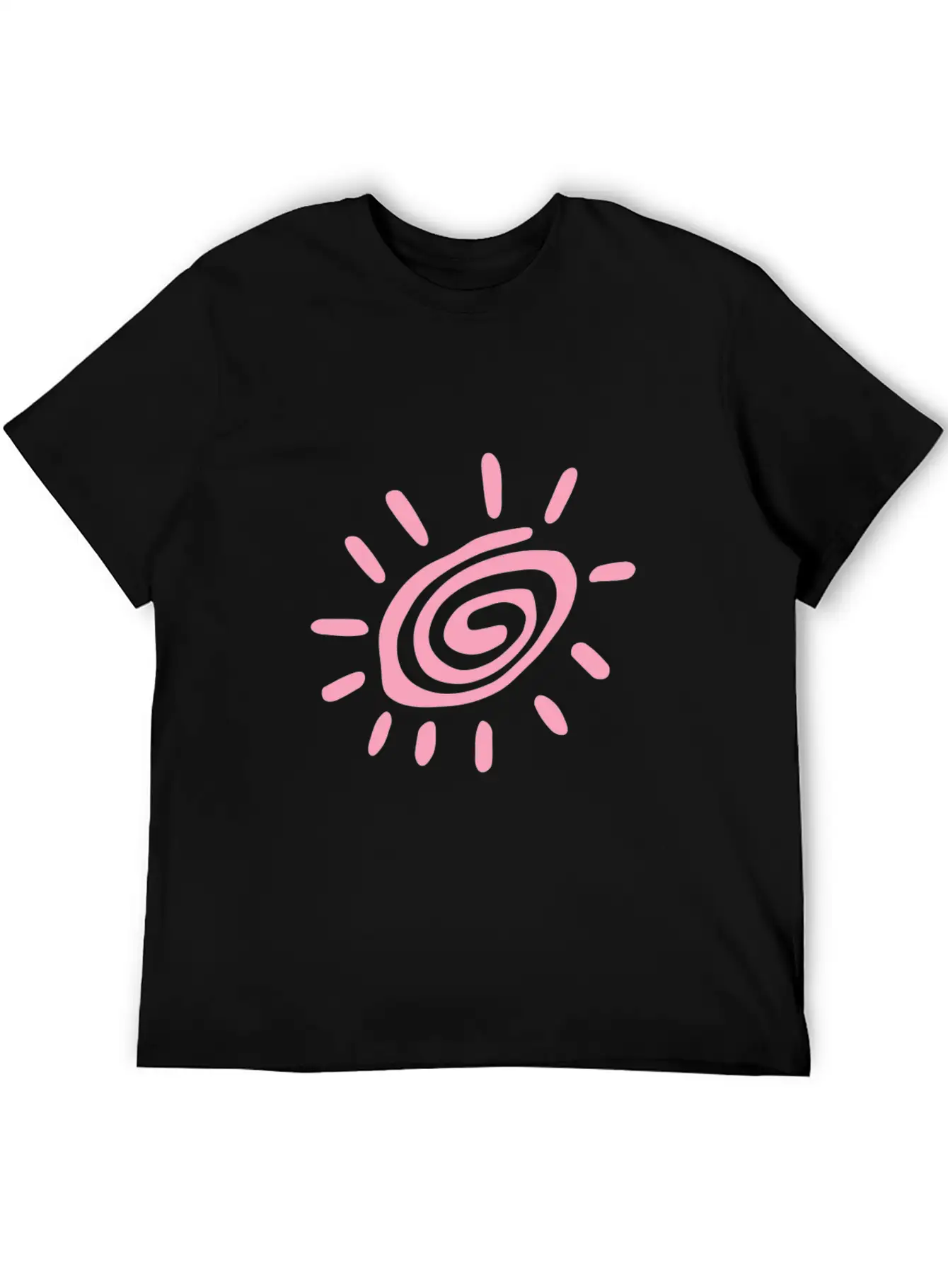 Pink Sun Tribal Art Tribe Floral Paleo Cave Stylish Everyday T-Shirt – Unisex Basic Cotton Tee