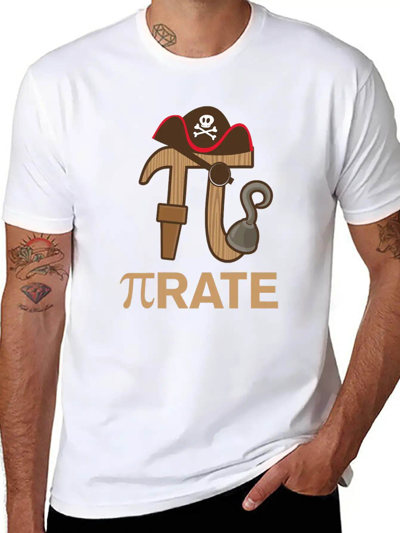 Pirate Funny Math Geek 3 14 Hat Hook Pi Day March Timeless Short Sleeve Tee – Comfy And Minimalist Design