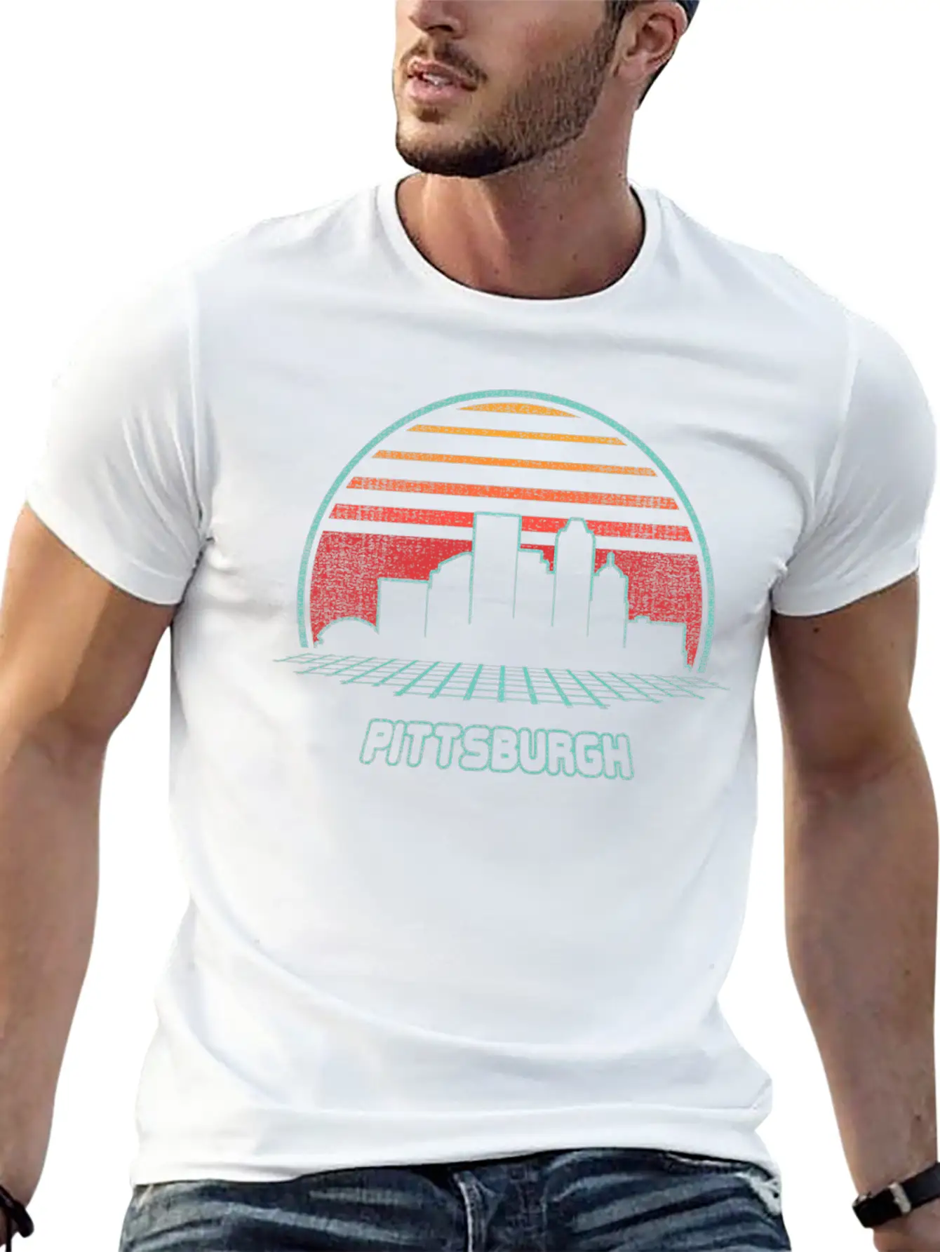 Pittsburgh City Yline 80S Style Comfortable Minimalist Graphic Tee – Summer Style Essential