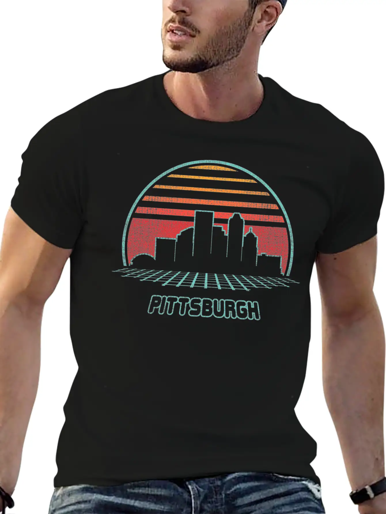 Pittsburgh City Yline 80S Style Comfortable Minimalist Graphic Tee – Summer Style Essential
