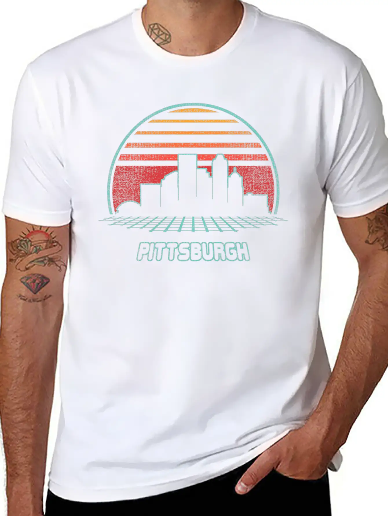 Pittsburgh City Yline 80S Style Comfortable Minimalist Graphic Tee – Summer Style Essential