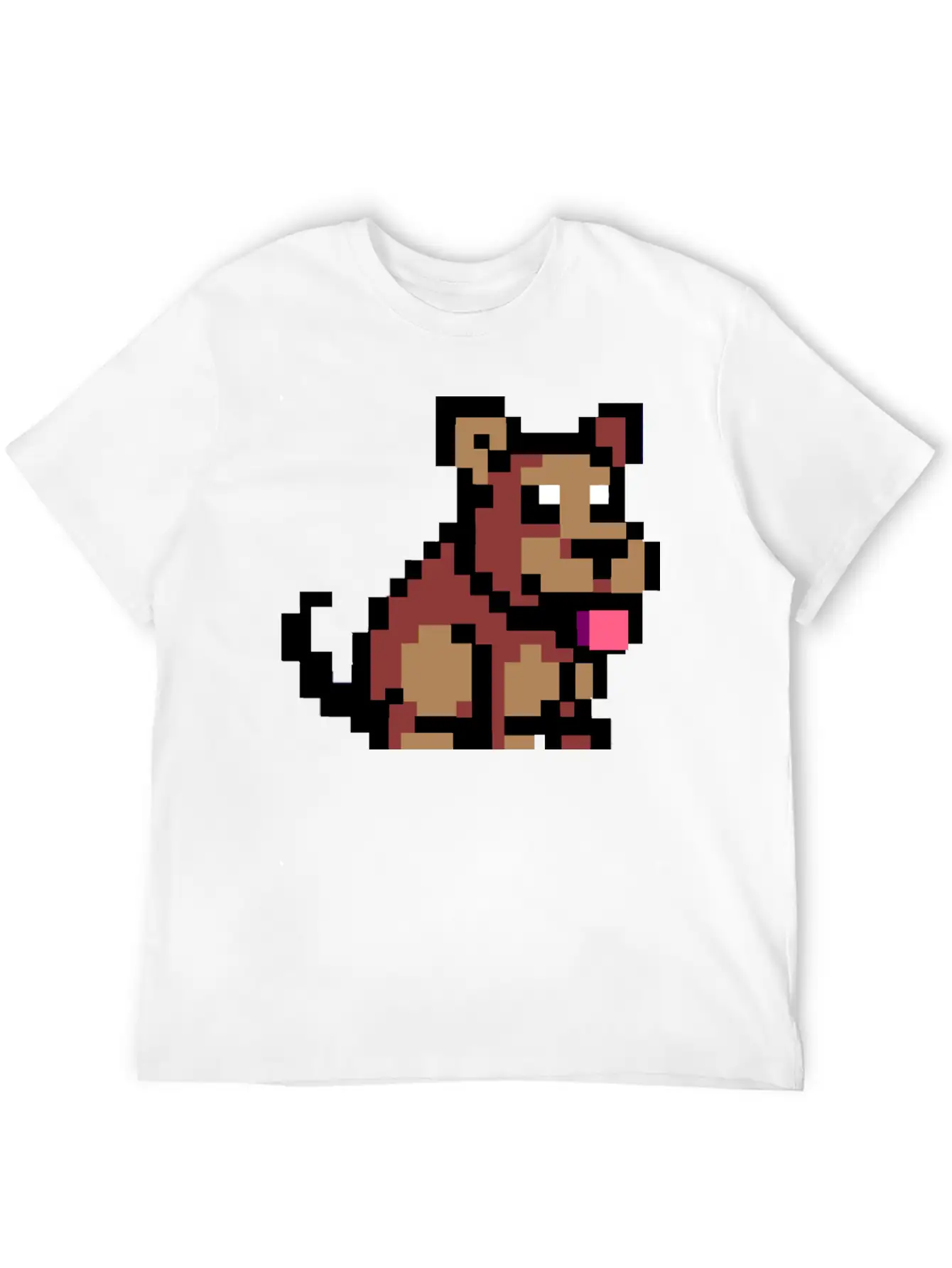 Pixel Dog Unisex Short Sleeve Soft Cotton T-Shirt – Casual Everyday Wear