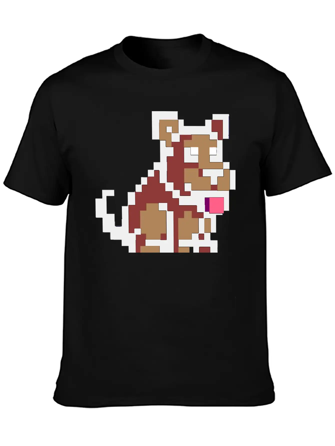 Pixel Dog Unisex Short Sleeve Soft Cotton T-Shirt – Casual Everyday Wear