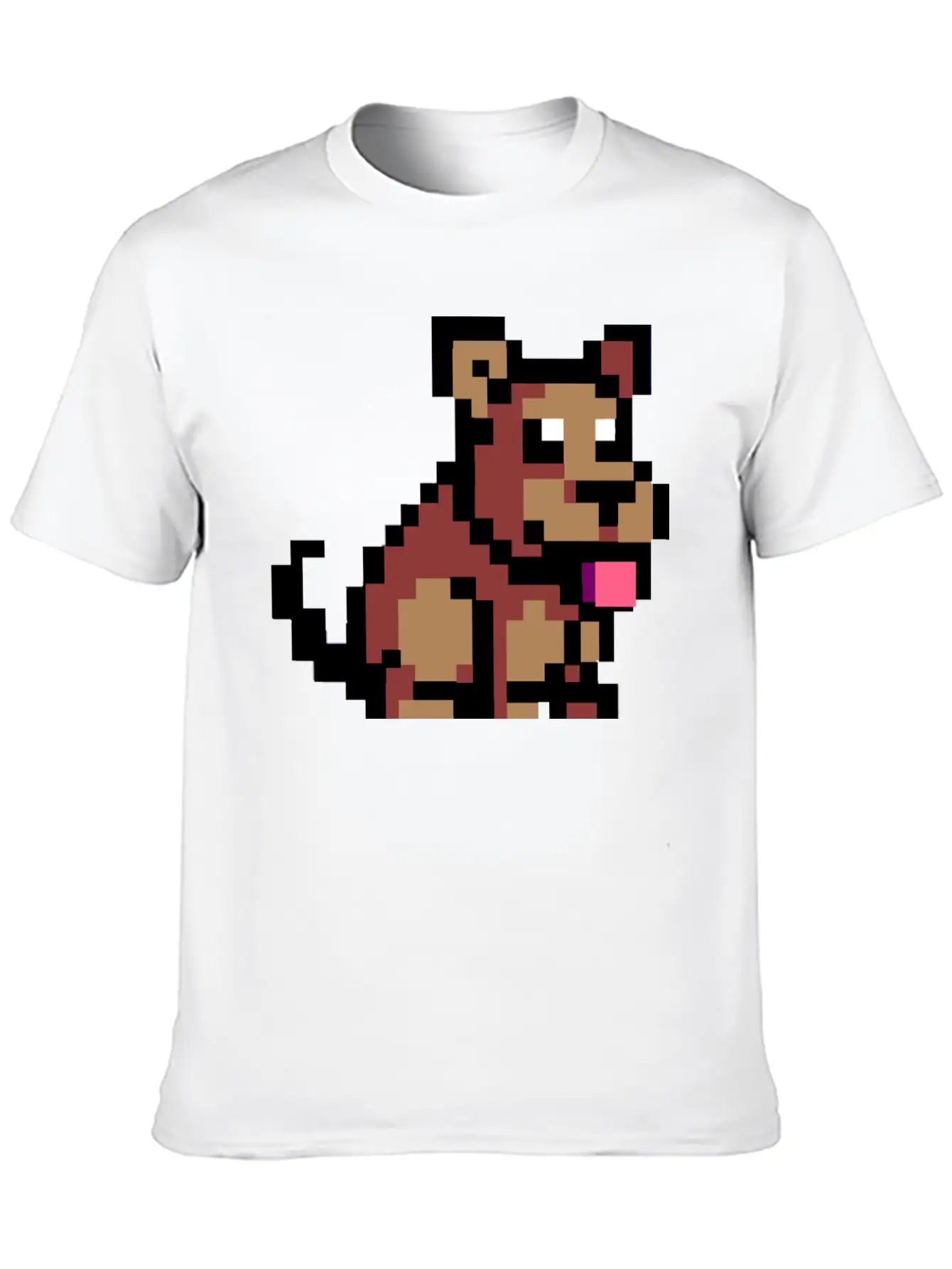 Pixel Dog Unisex Short Sleeve Soft Cotton T-Shirt – Casual Everyday Wear