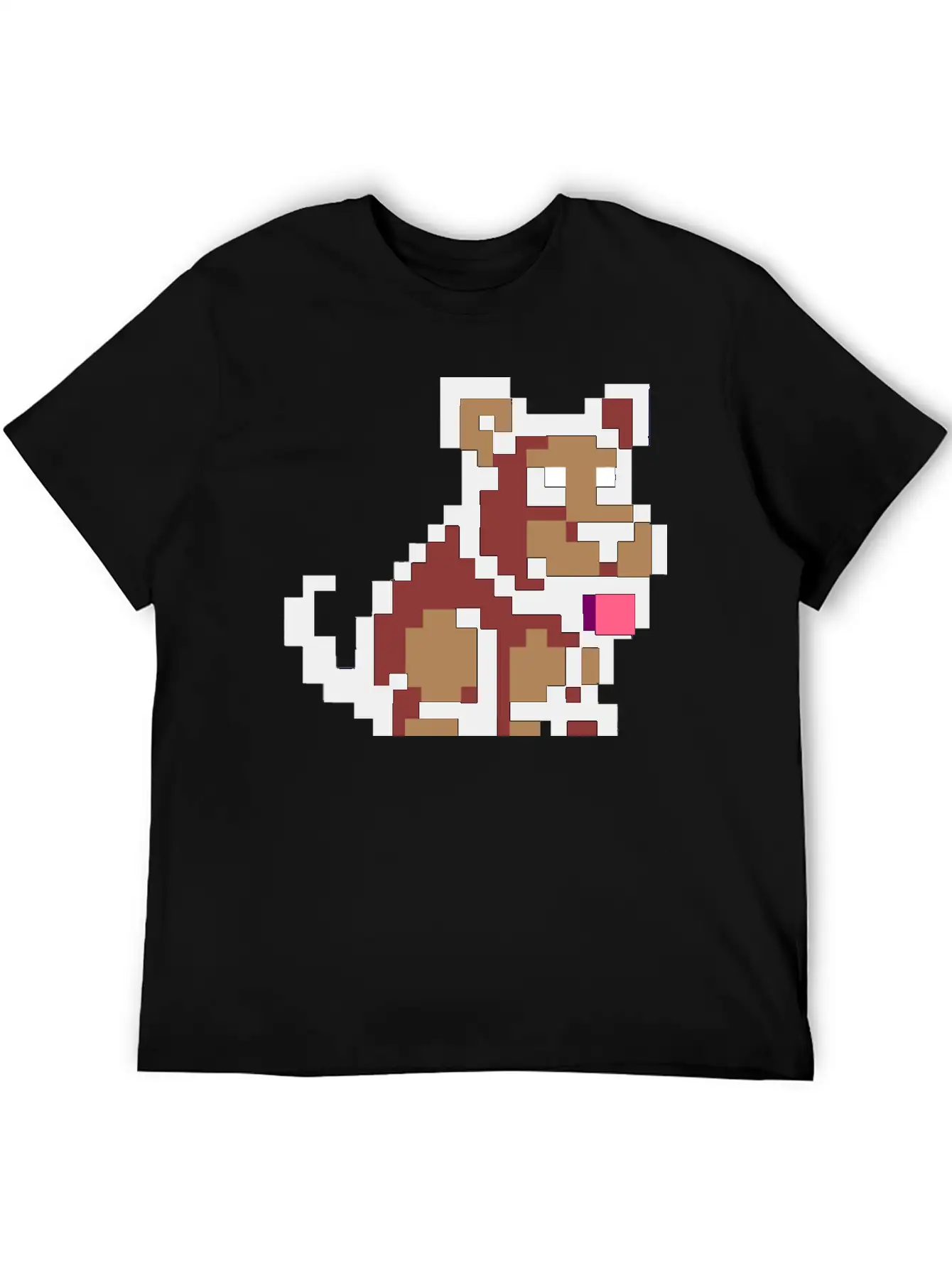 Pixel Dog Unisex Short Sleeve Soft Cotton T-Shirt – Casual Everyday Wear