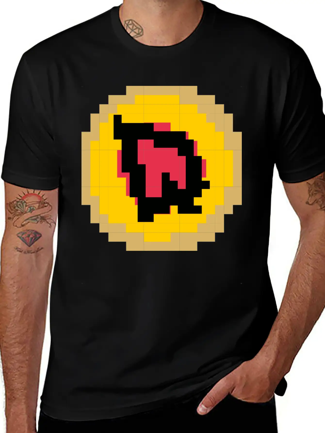 Pixelated Letter Q Basic Graphic T-Shirt – Daily Comfort In Soft Cotton
