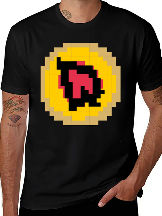 Pixelated Letter Q Basic Graphic T-Shirt – Daily Comfort In Soft Cotton