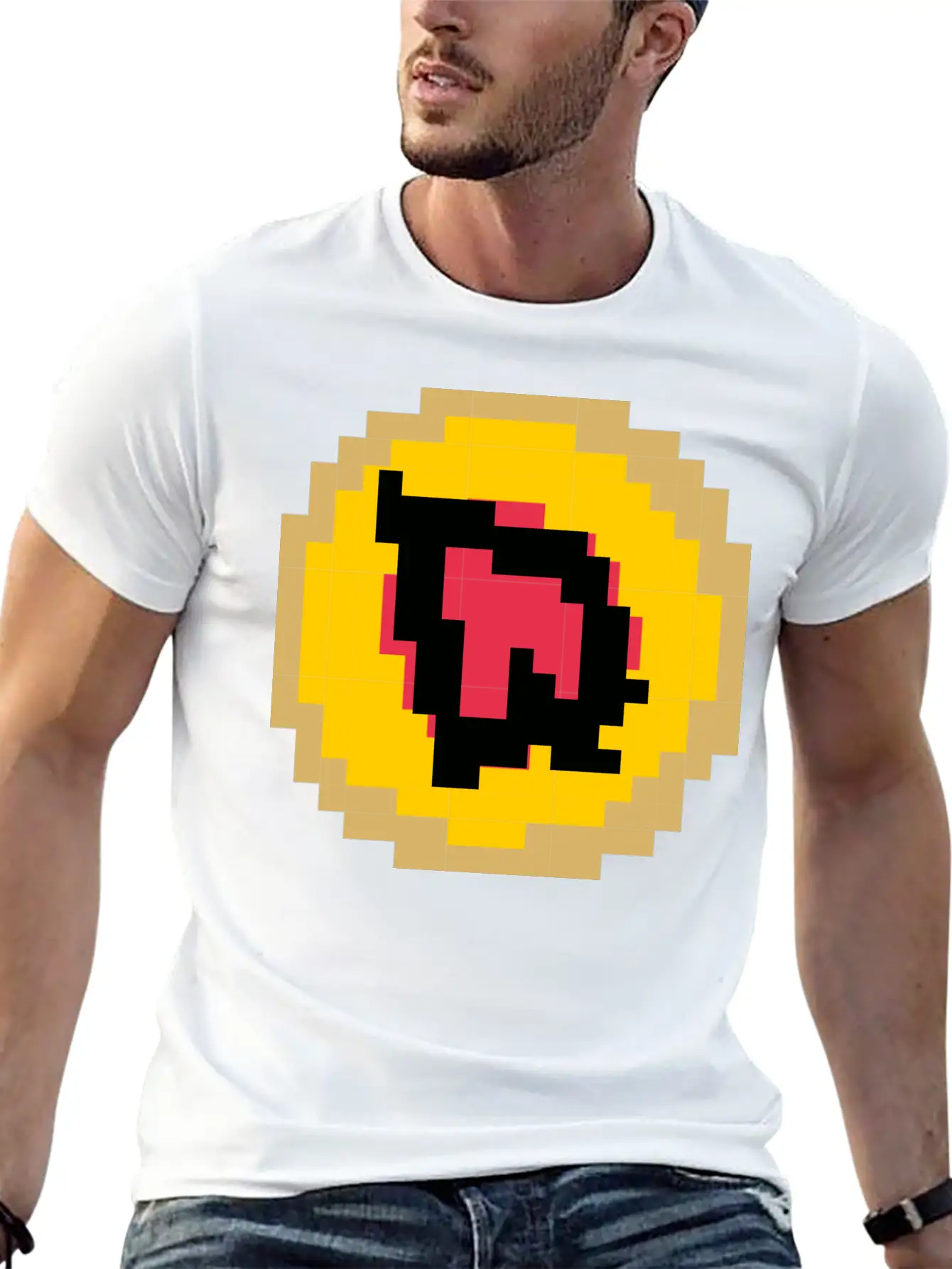Pixelated Letter Q Basic Graphic T-Shirt – Daily Comfort In Soft Cotton