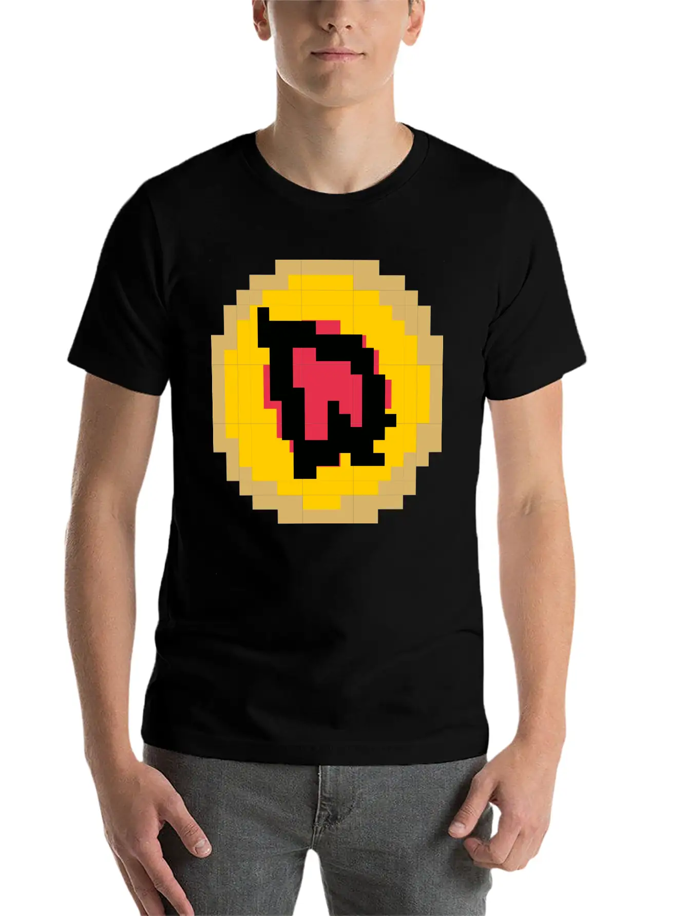 Pixelated Letter Q Basic Graphic T-Shirt – Daily Comfort In Soft Cotton