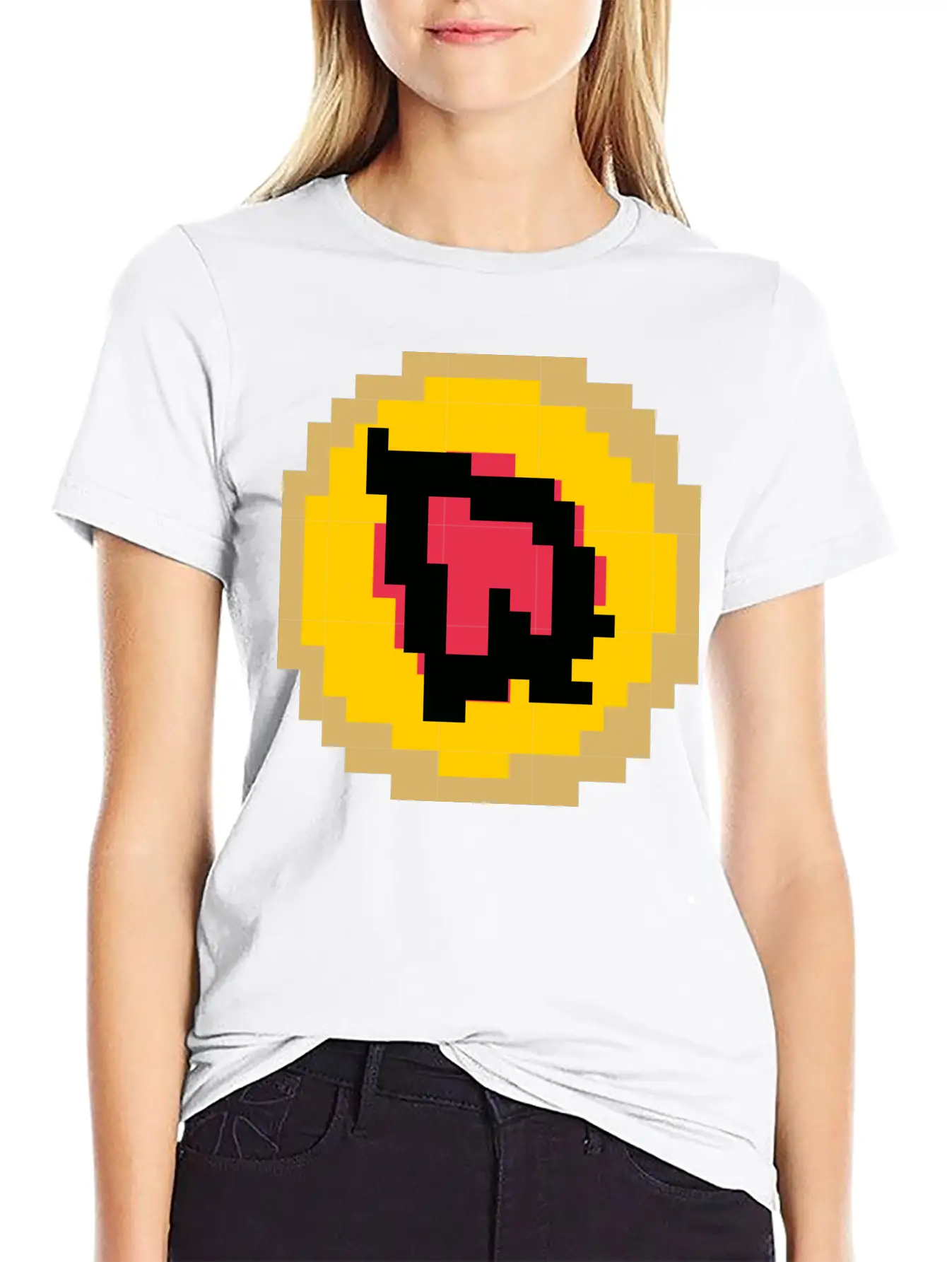 Pixelated Letter Q Basic Graphic T-Shirt – Daily Comfort In Soft Cotton